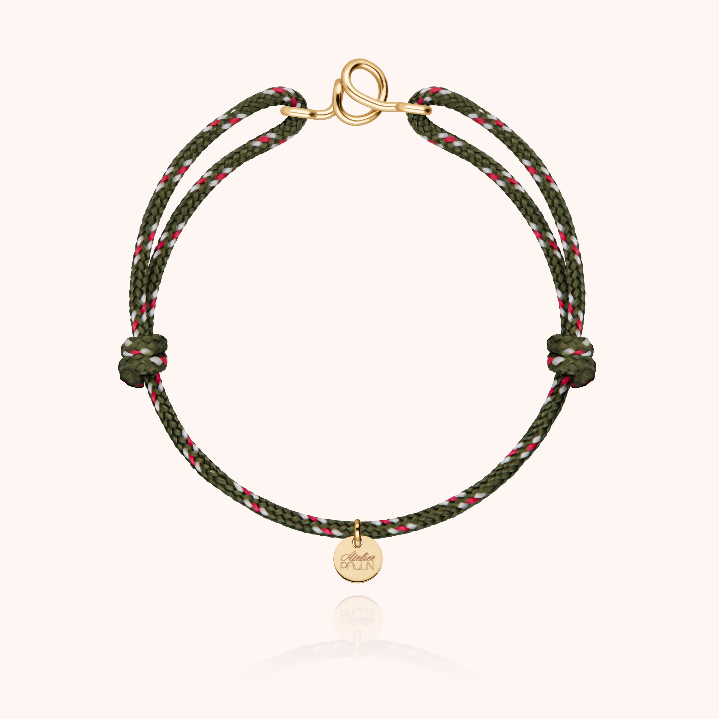 Men’s Initial Knot Cord Bracelet - 14k yellow gold filled