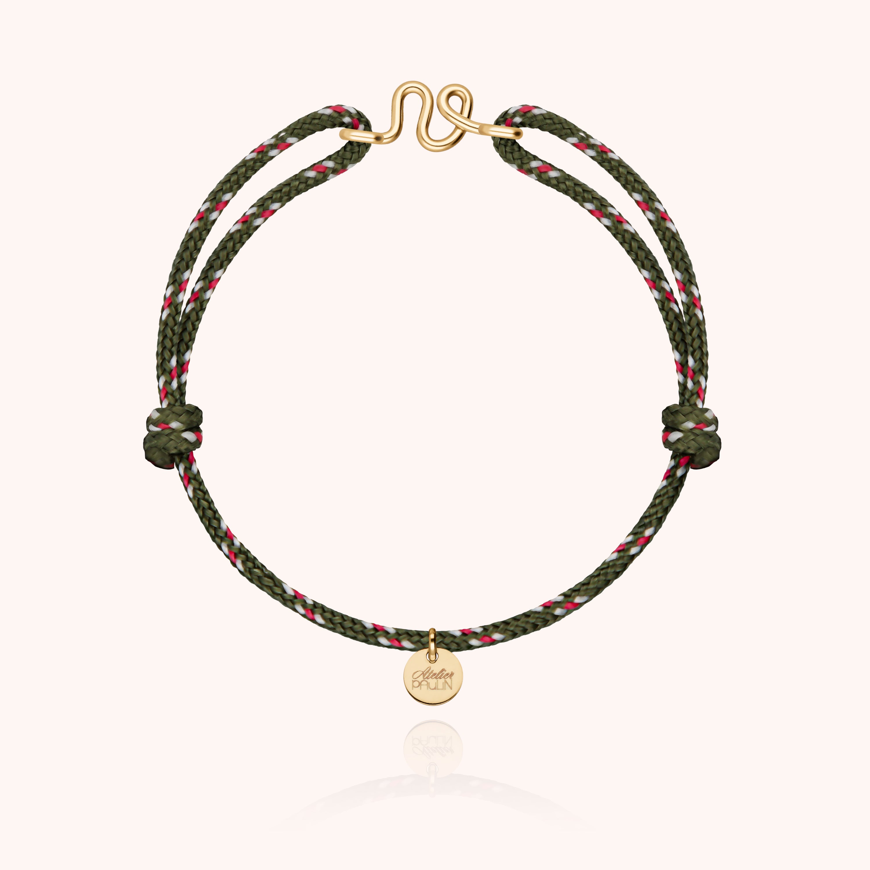 Men’s Initial Knot Cord Bracelet - 14k yellow gold filled