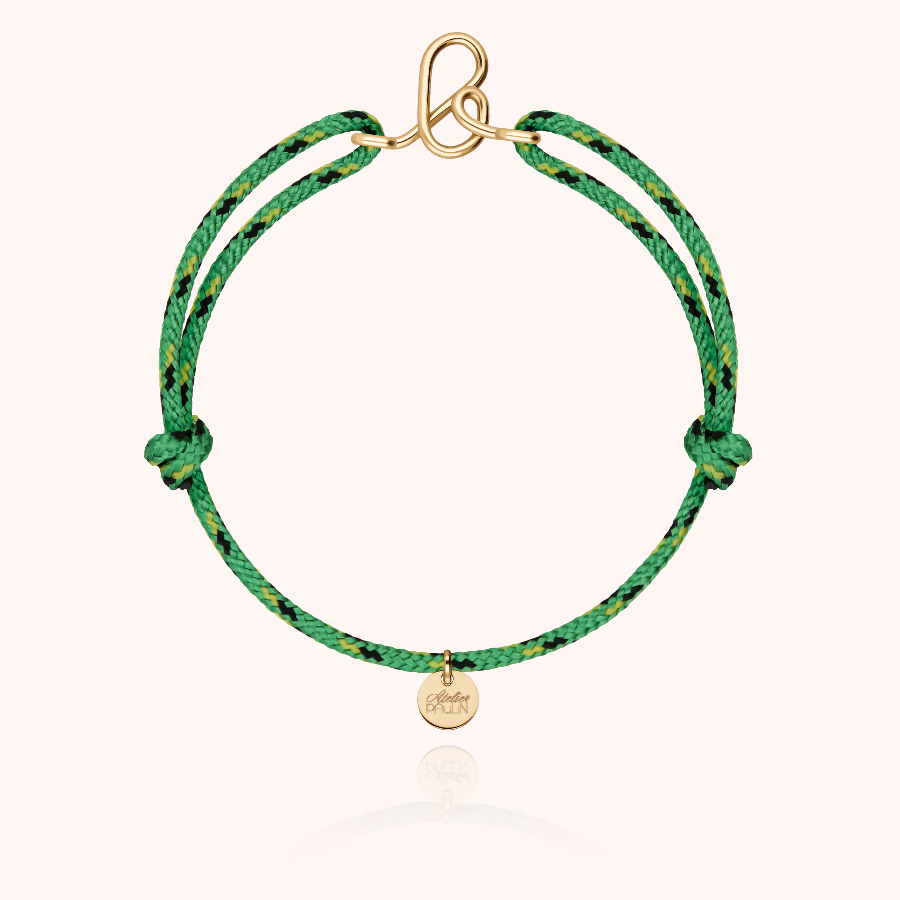 Men’s Initial Knot Cord Bracelet - 14k yellow gold filled