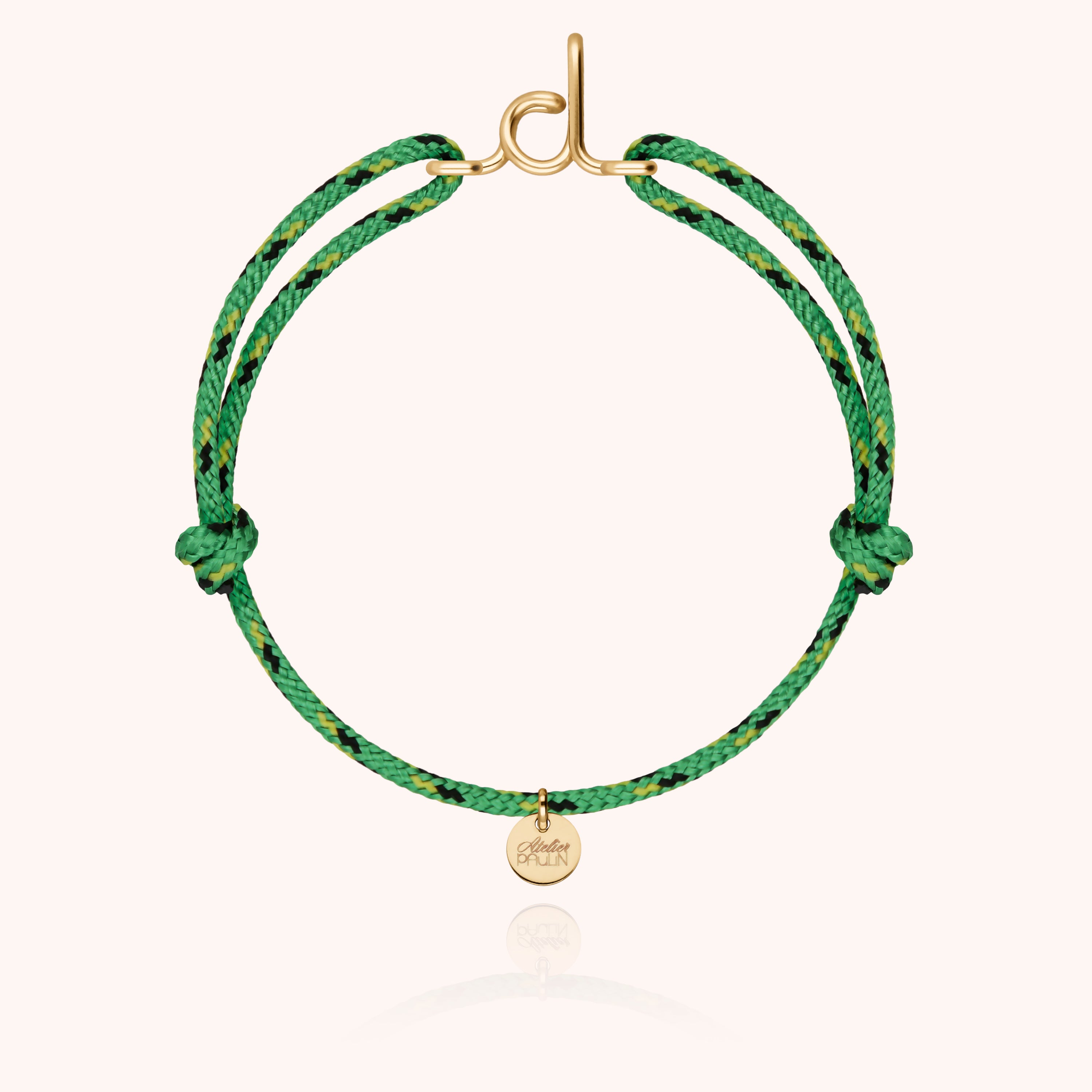 Men’s Initial Knot Cord Bracelet - 14k yellow gold filled