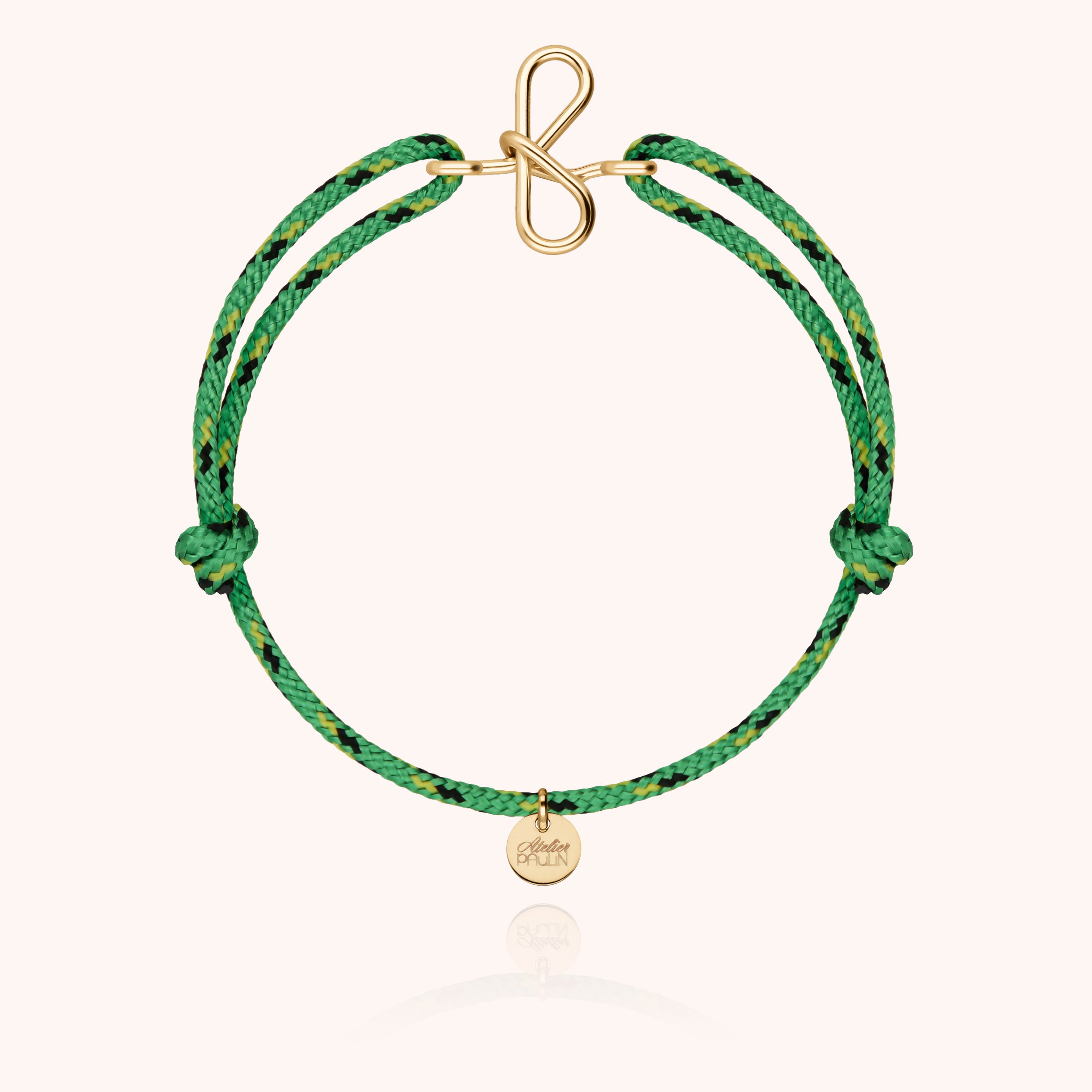 Men’s Initial Knot Cord Bracelet - 14k yellow gold filled