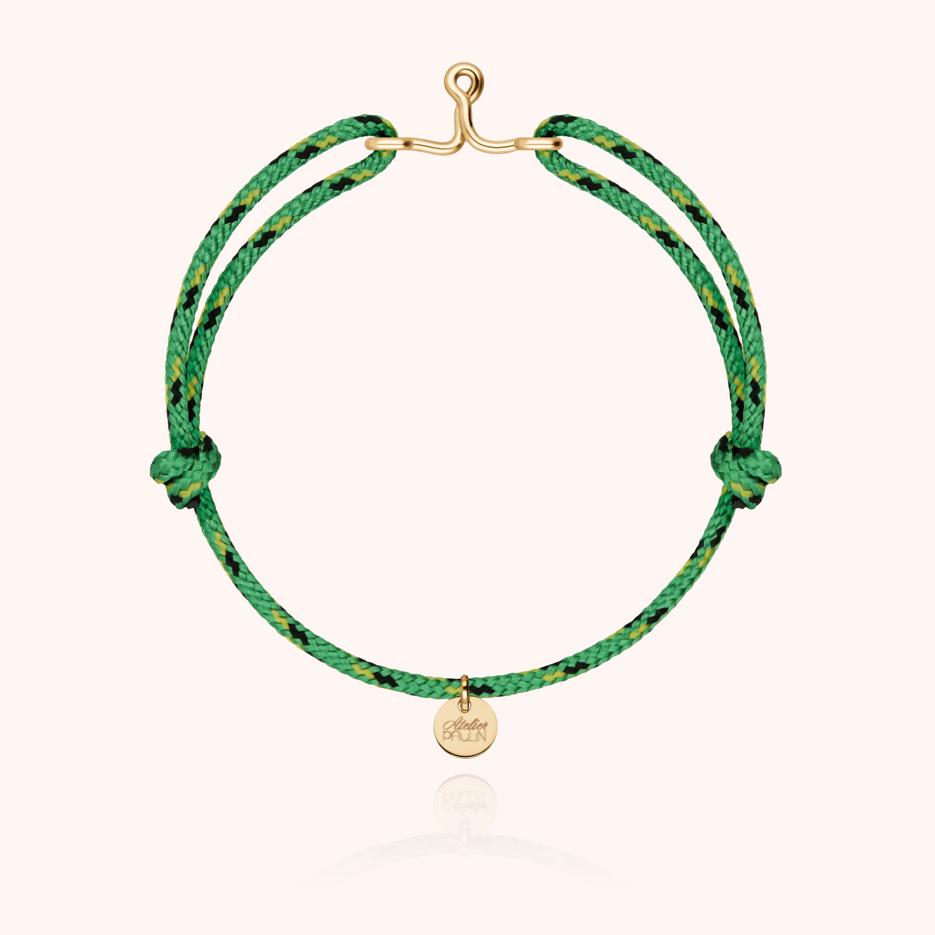 Men’s Initial Knot Cord Bracelet - 14k yellow gold filled