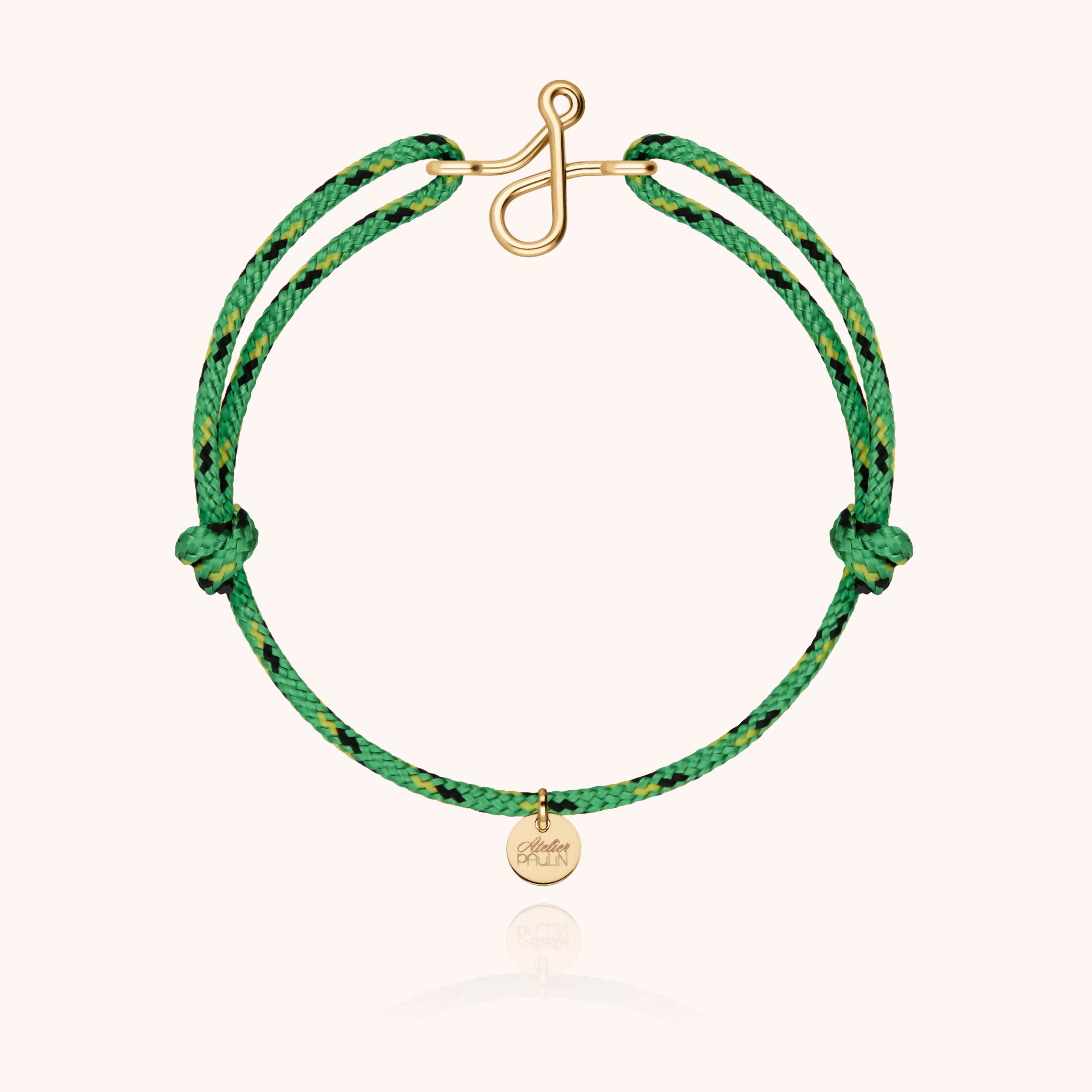 Men’s Initial Knot Cord Bracelet - 14k yellow gold filled