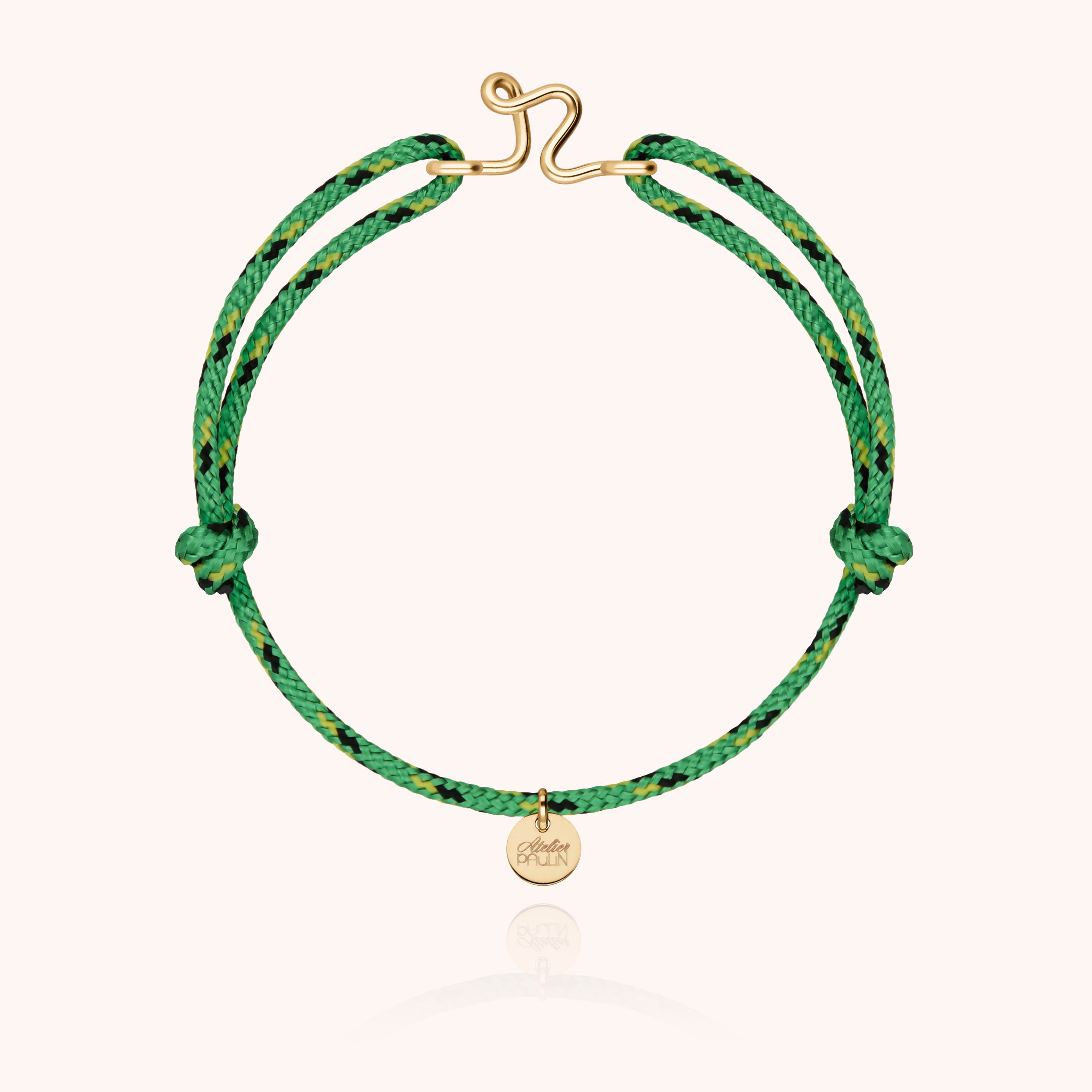 Men’s Initial Knot Cord Bracelet - 14k yellow gold filled