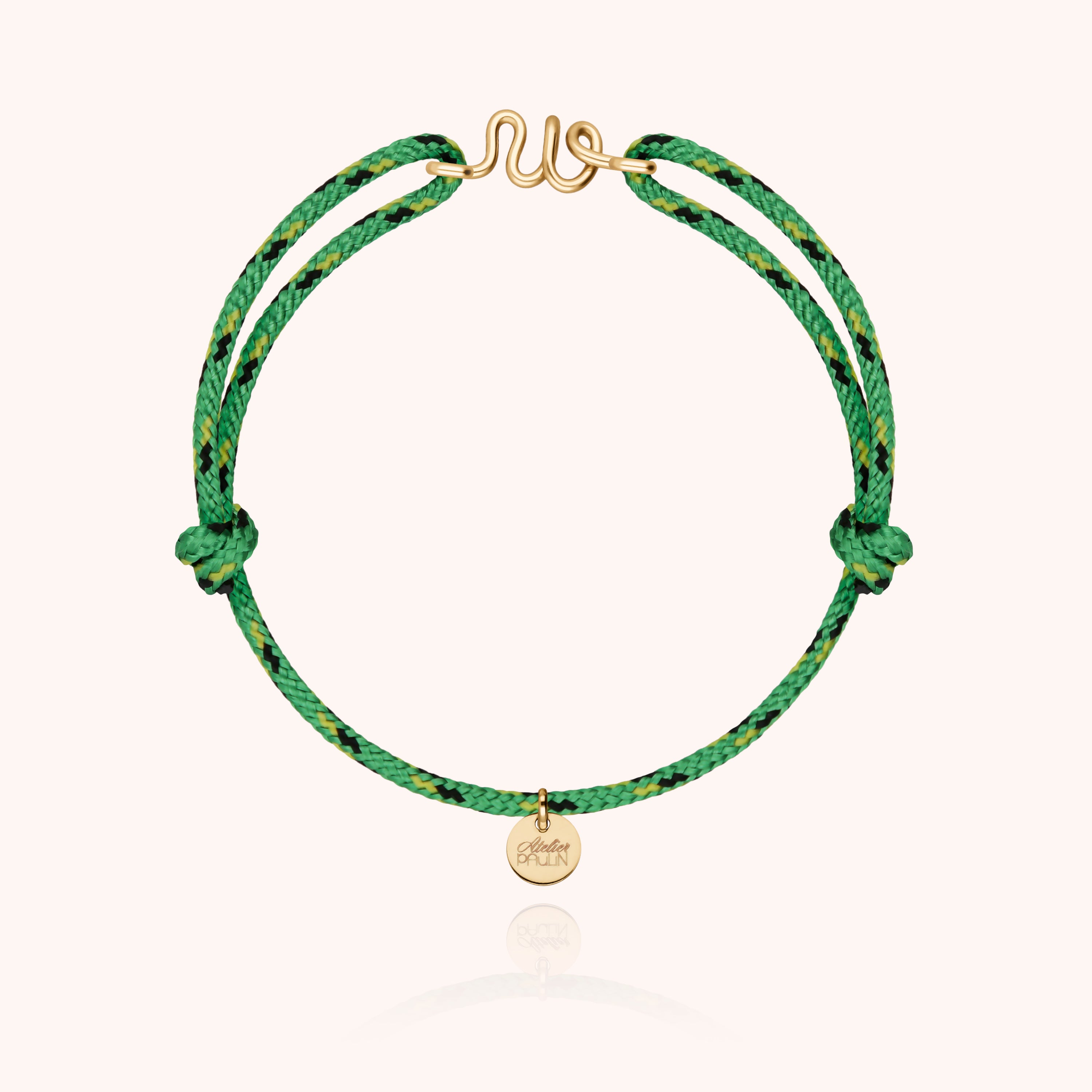 Men’s Initial Knot Cord Bracelet - 14k yellow gold filled