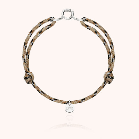 alternate image of Men's Initial Knot Cord Bracelet - silver