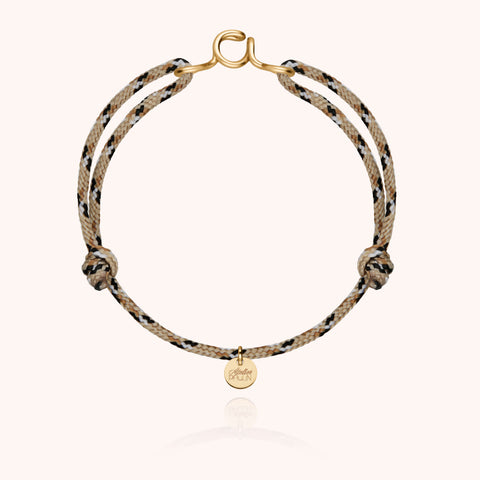 alternate image of Men's Initial Knot Cord Bracelet - 14k yellow gold filled