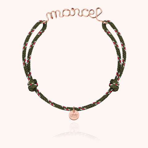 alternate image of Men's Personalized Knot Bracelet - 18k rose gold