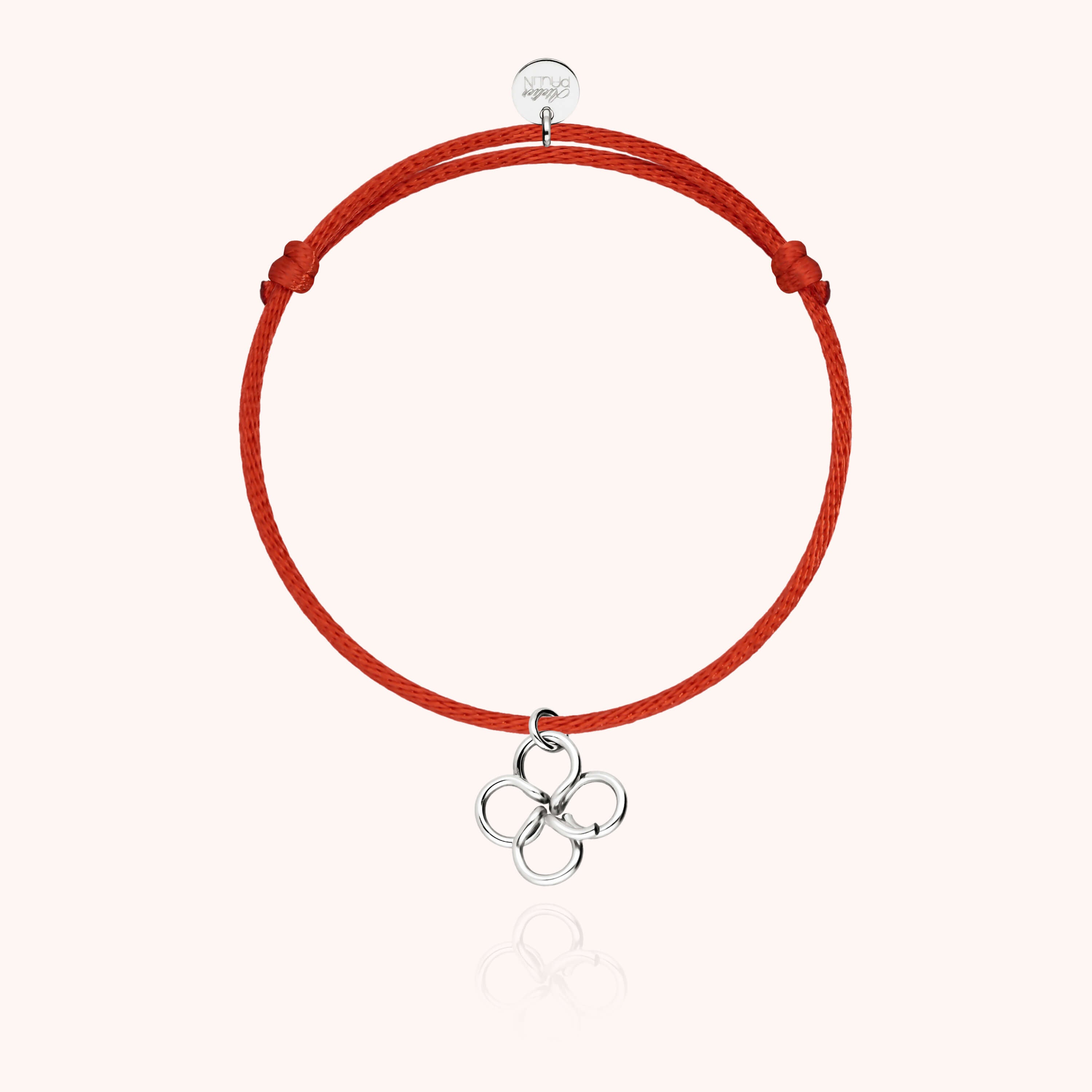 Bracelet Cordon Lucky Charms Trèfle - argent