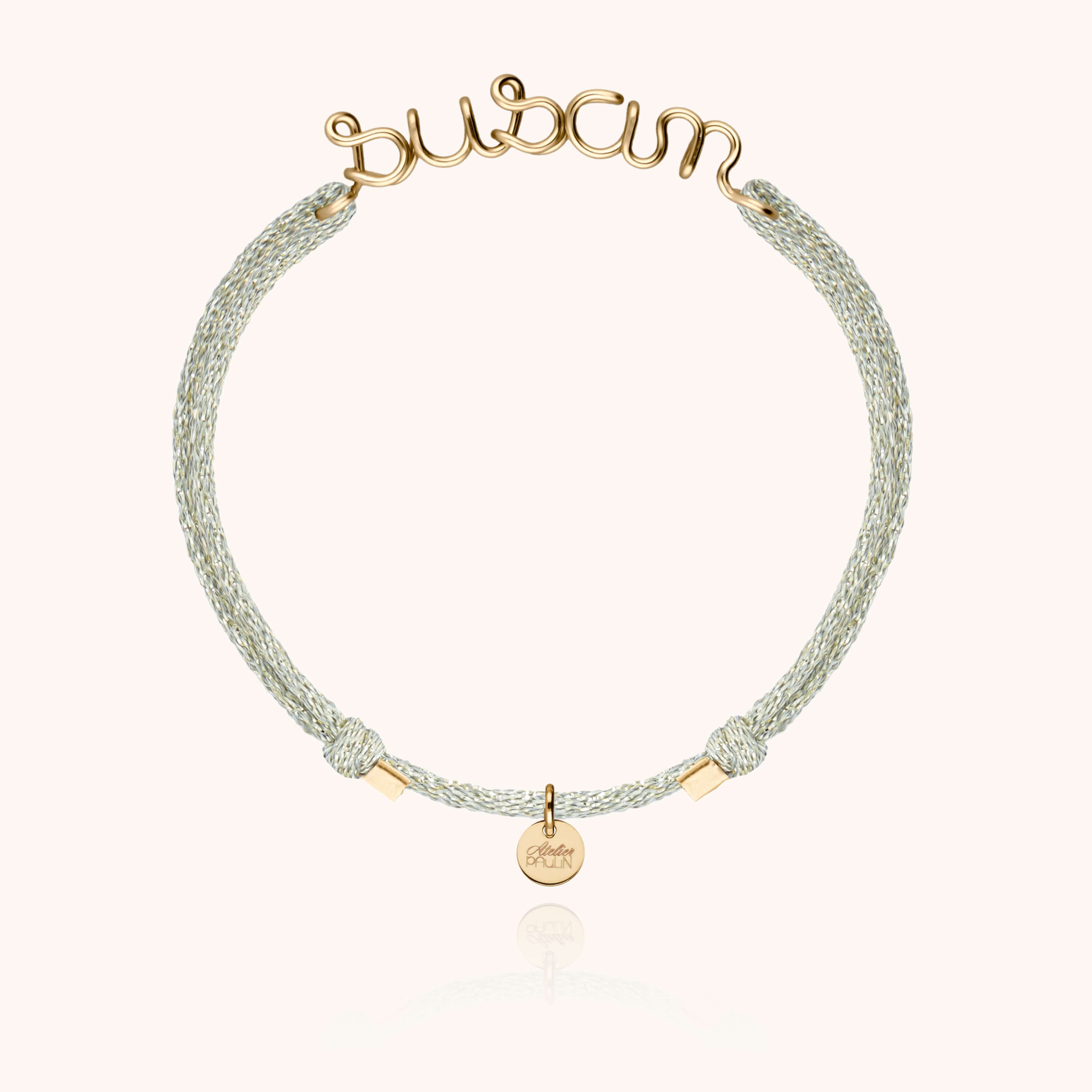 Lurex Personalized Cord Bracelet - 14k yellow gold filled