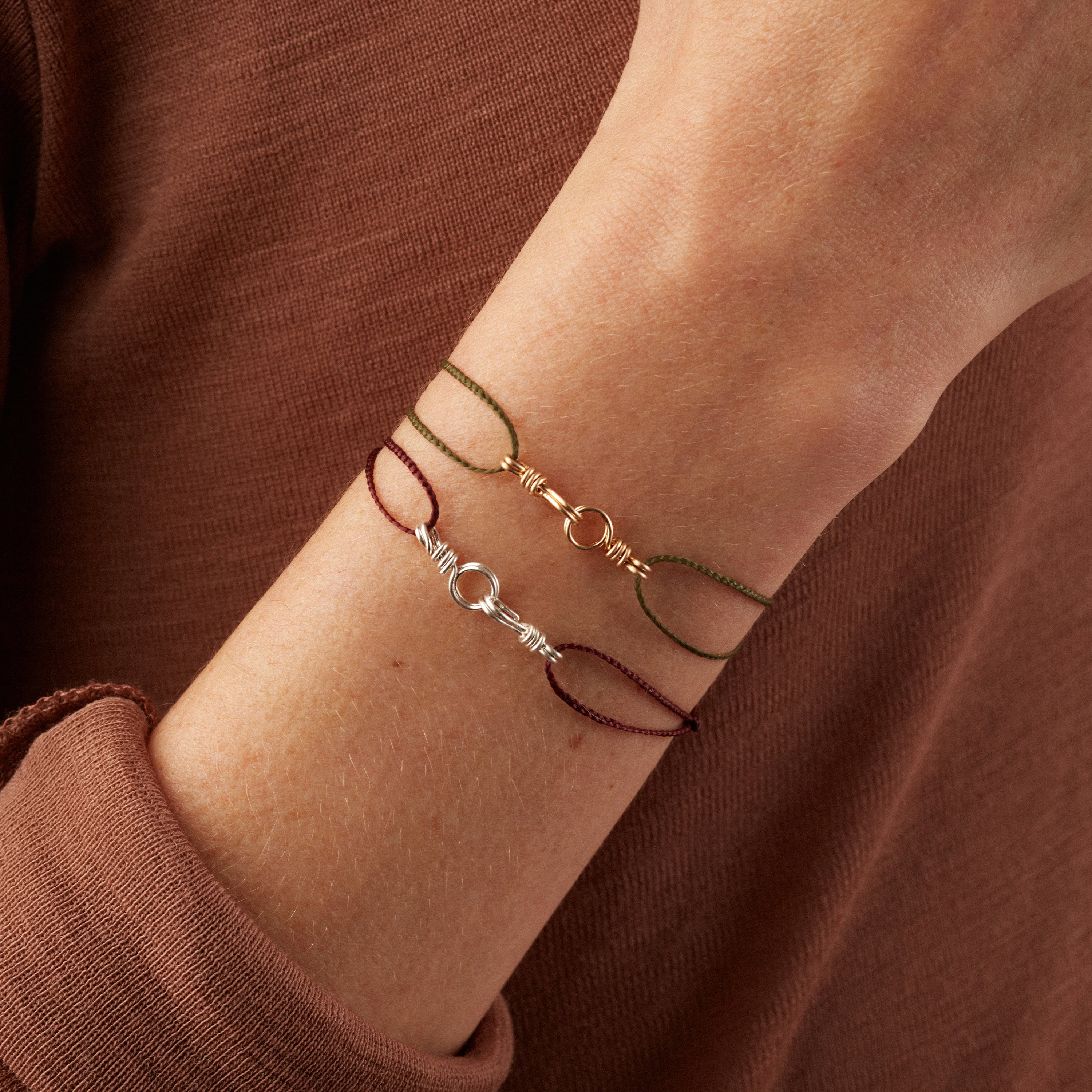 Bracelet Cordon Mini Attache moi - argent