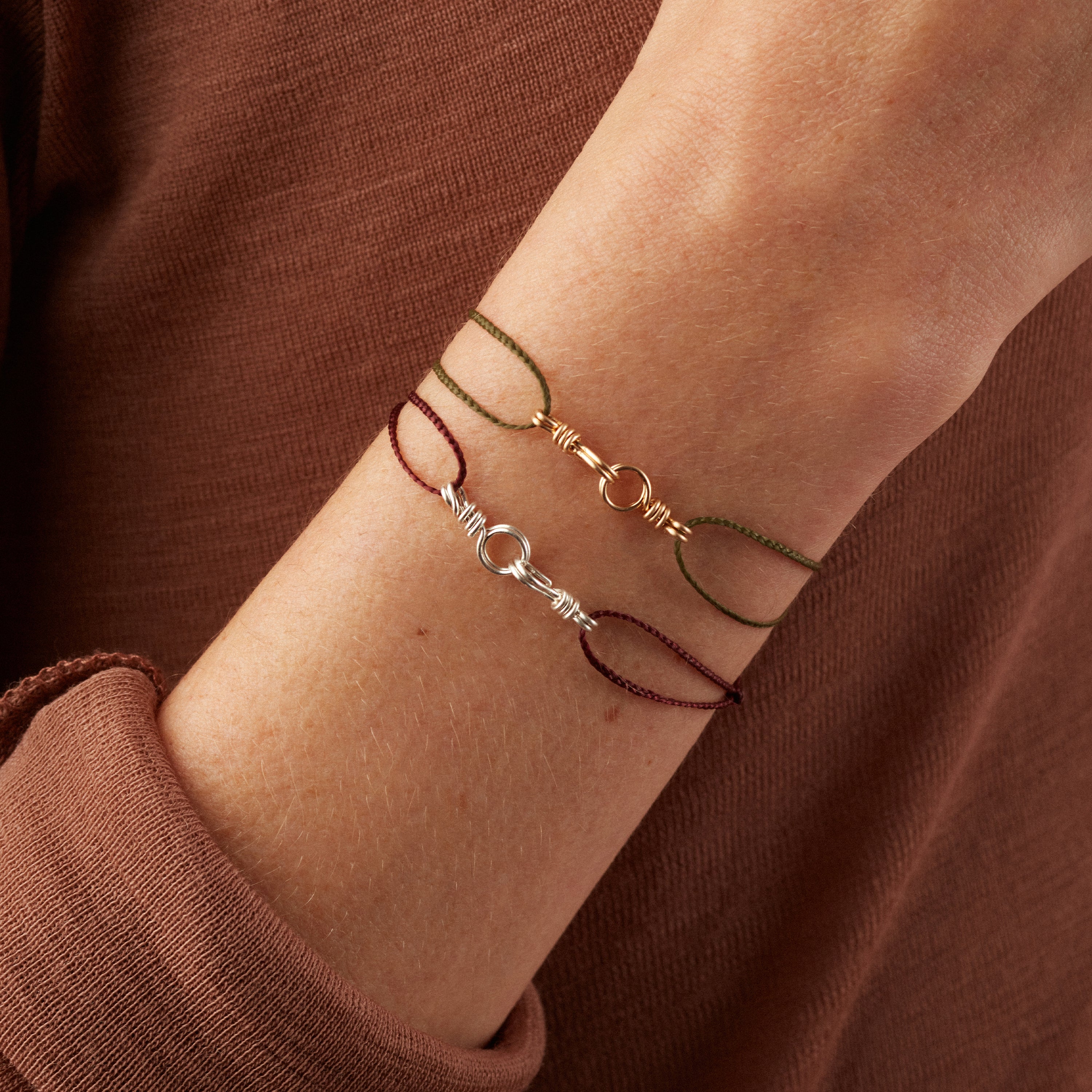 Bracelet Cordon Mini Attache moi - argent