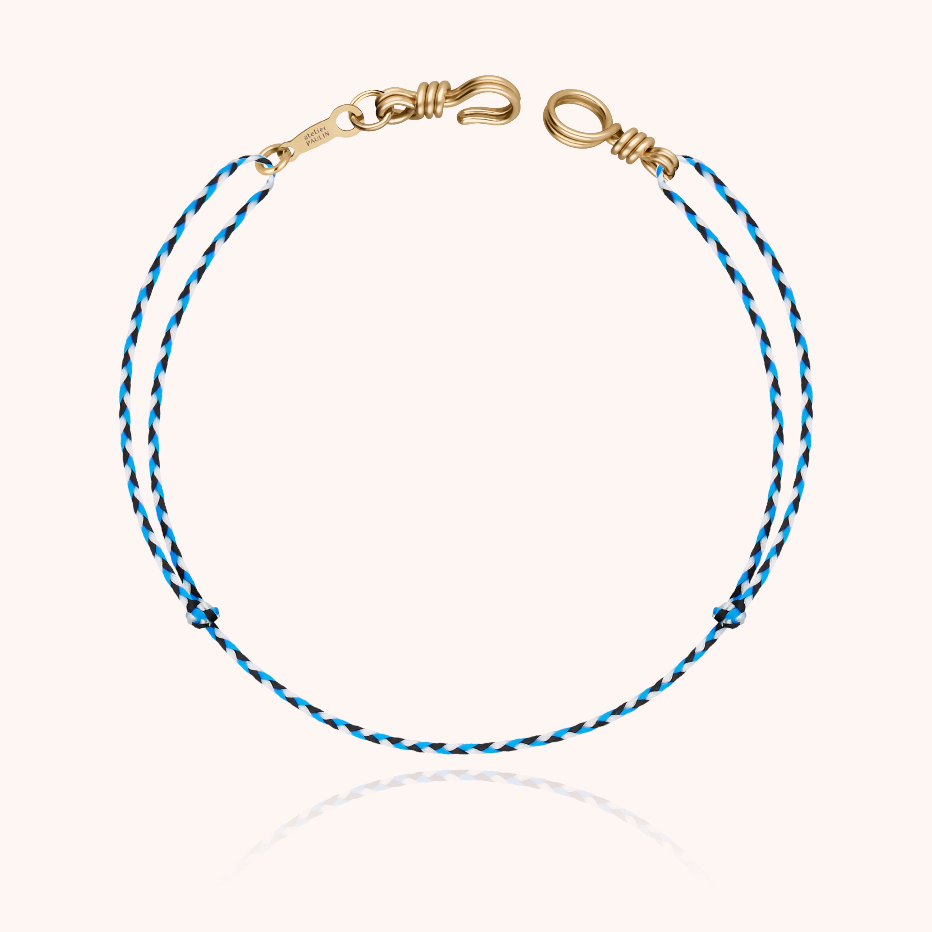 Bracelet Cordon Mini Attache moi - or jaune laminé