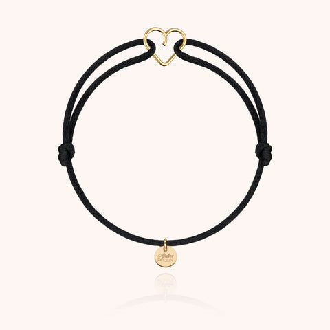 18k yellow gold - black