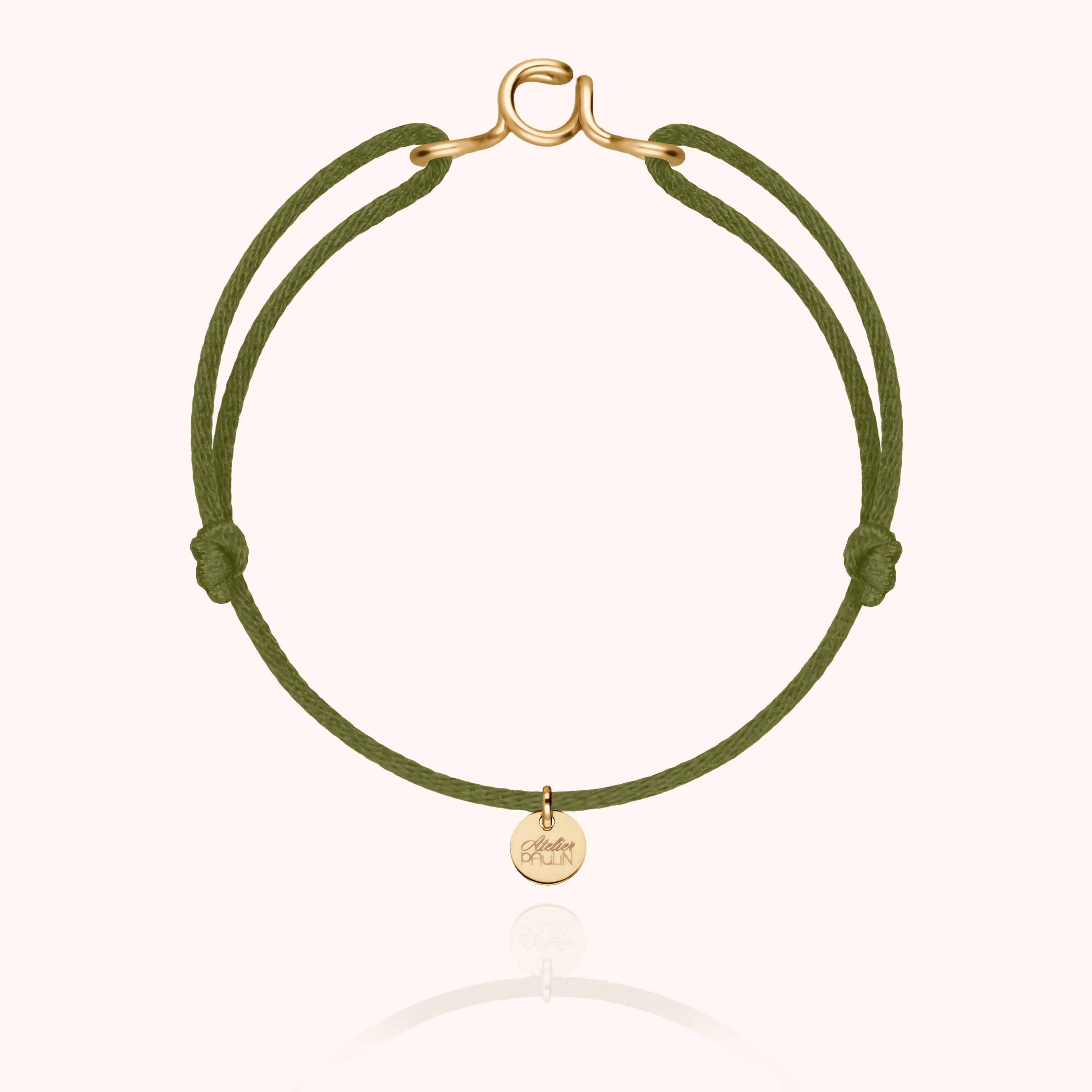 Bracelet Cordon Original Initiale en or jaune laminé — garantie à vie Atelier Paulin