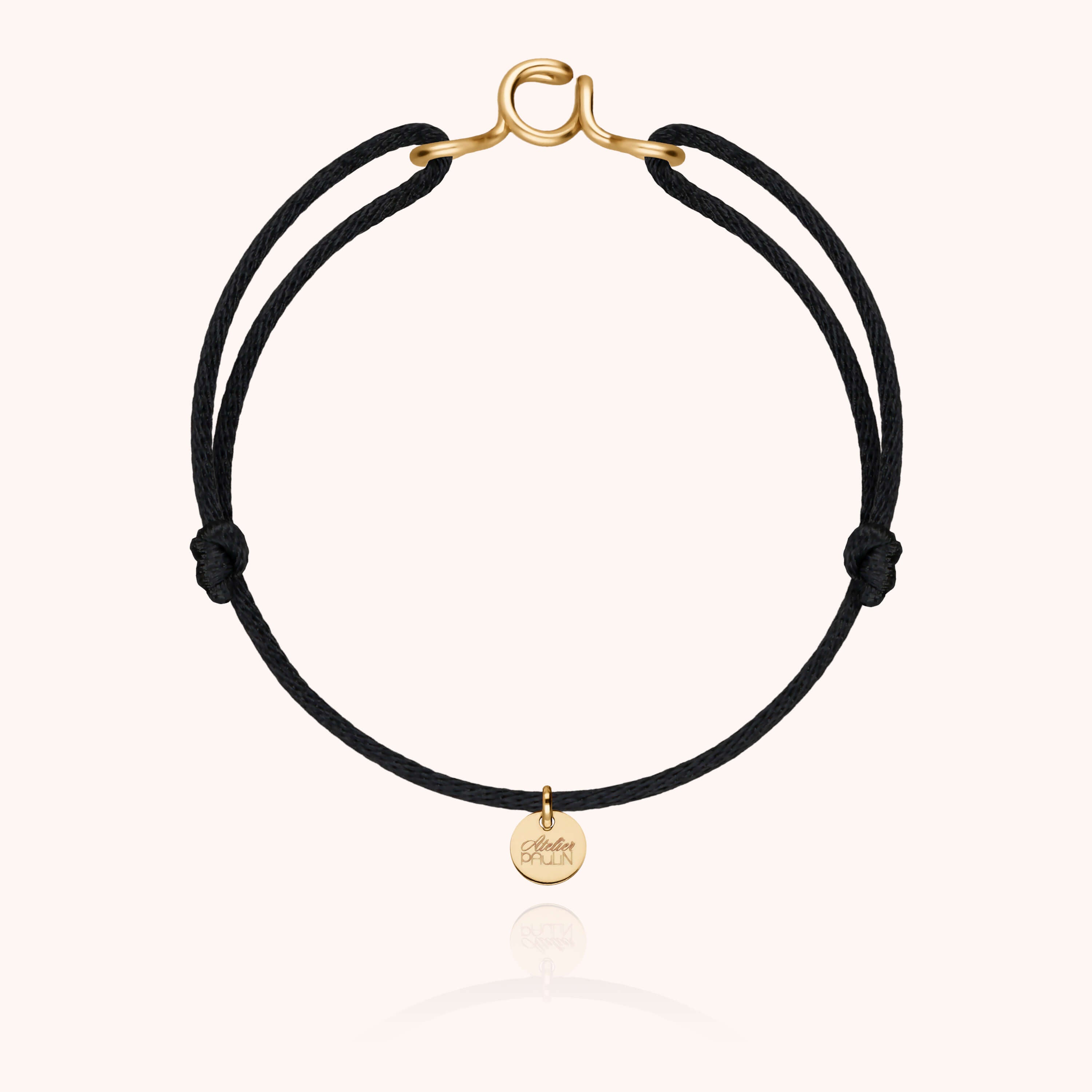 Bracelet cordon minimaliste masculin gold filled 14k cadeau élégant homme Atelier Paulin - or jaune