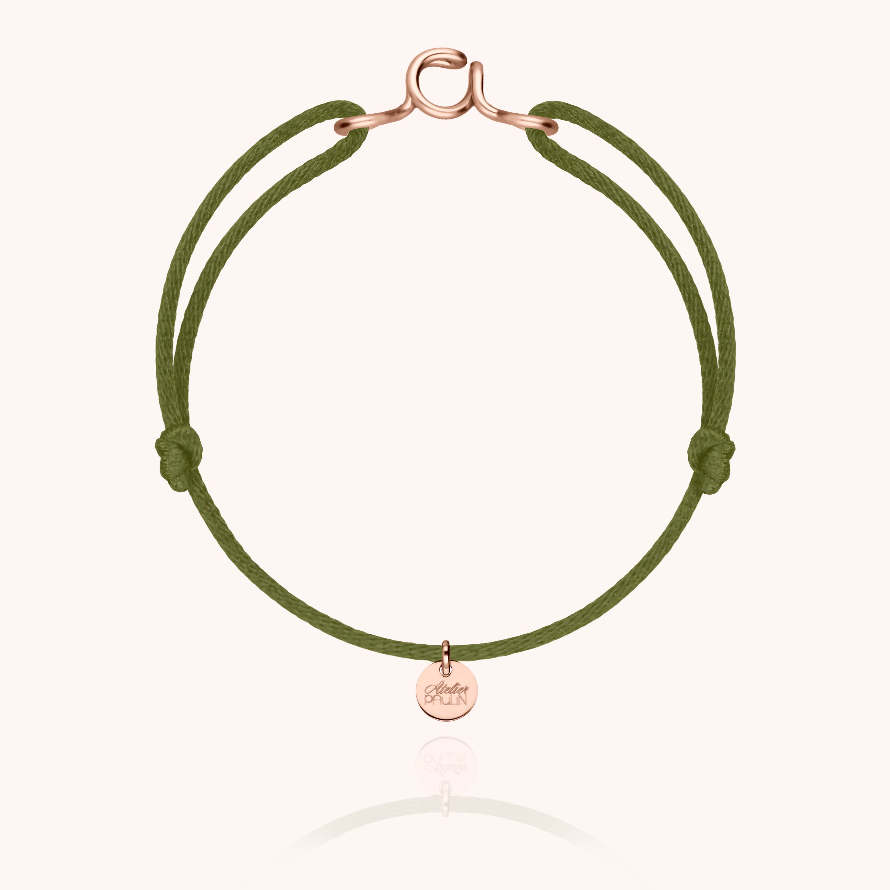 Bracelet cordon minimaliste masculin gold filled 14k cadeau masculin Atelier Paulin - or rose laminé