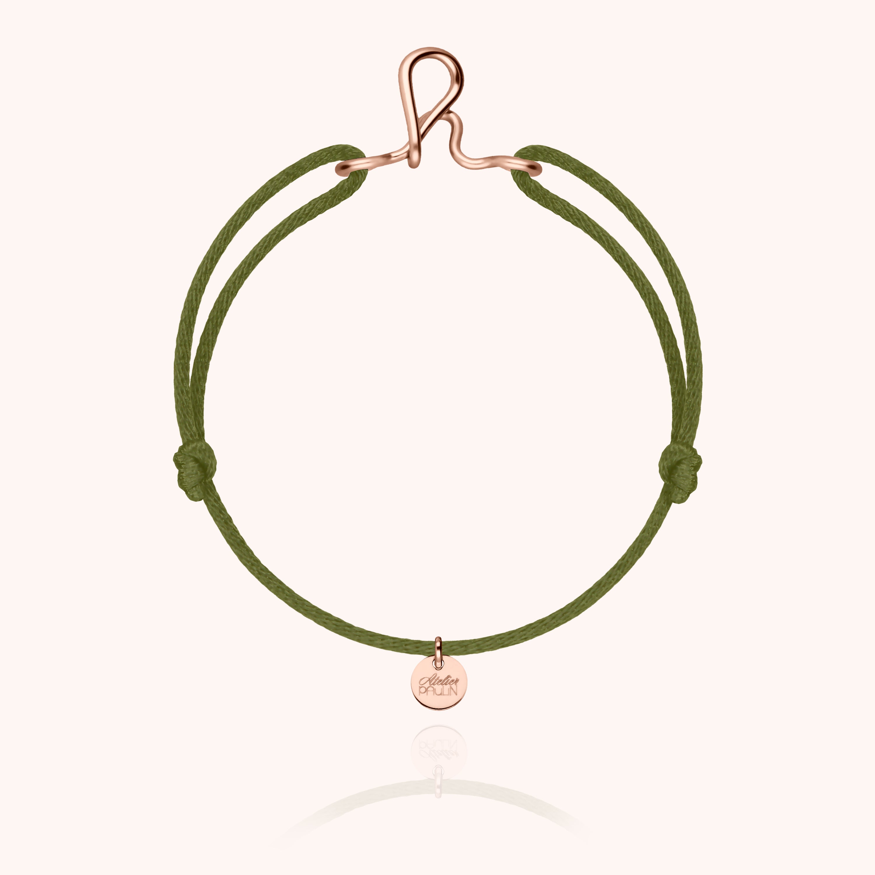 Bracelet cordon minimaliste masculin gold filled 14k cadeau élégant homme Atelier Paulin - or rose