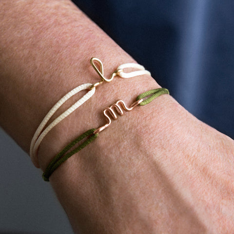 alternate image of Initial Original Cord Bracelet - 14k yellow gold filled