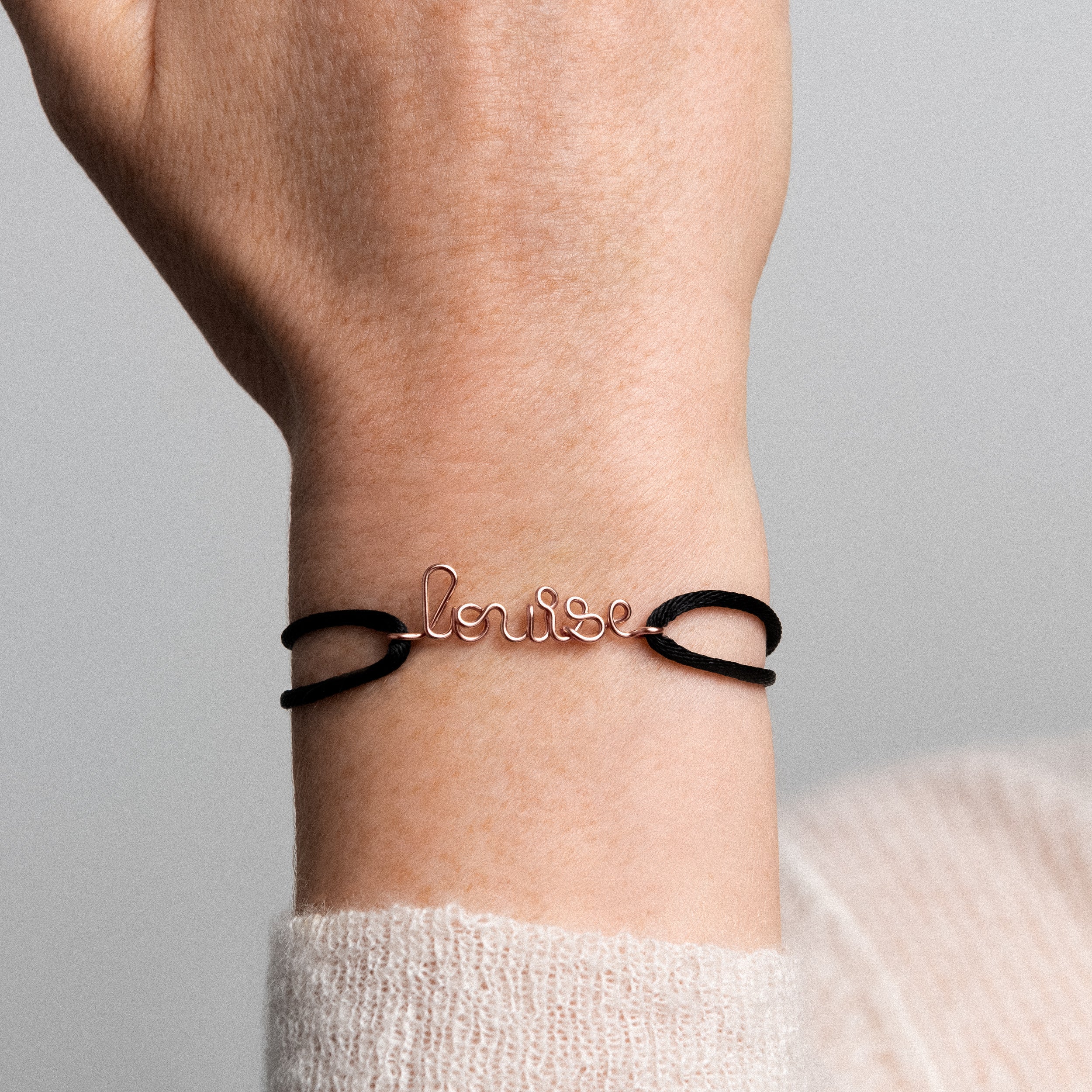 Bracelet cordon minimaliste masculin or 18k cadeau masculin Atelier Paulin - or jaune laminé