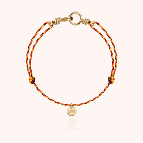 14k yellow gold filled - red