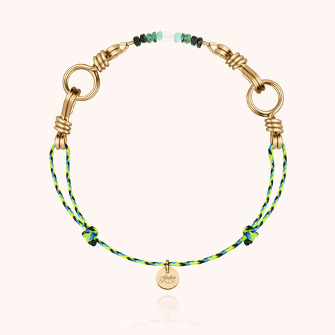 14k yellow gold filled - emerald