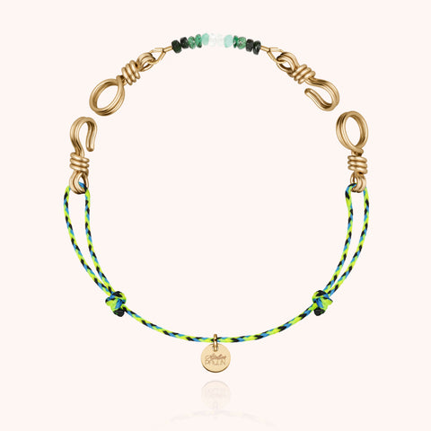 alternate image of Attache moi Slim Knot Cord Bracelet - emerald