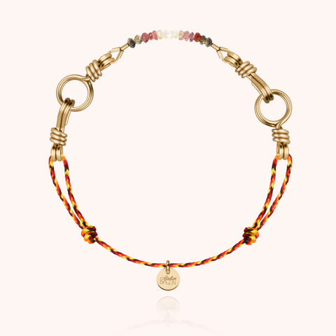 14k yellow gold filled - fauve sapphire