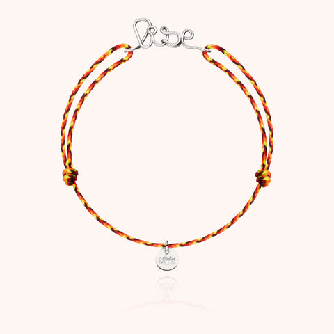 alternate image of Slim Knot Personalized Cord Bracelet - 18k white gold