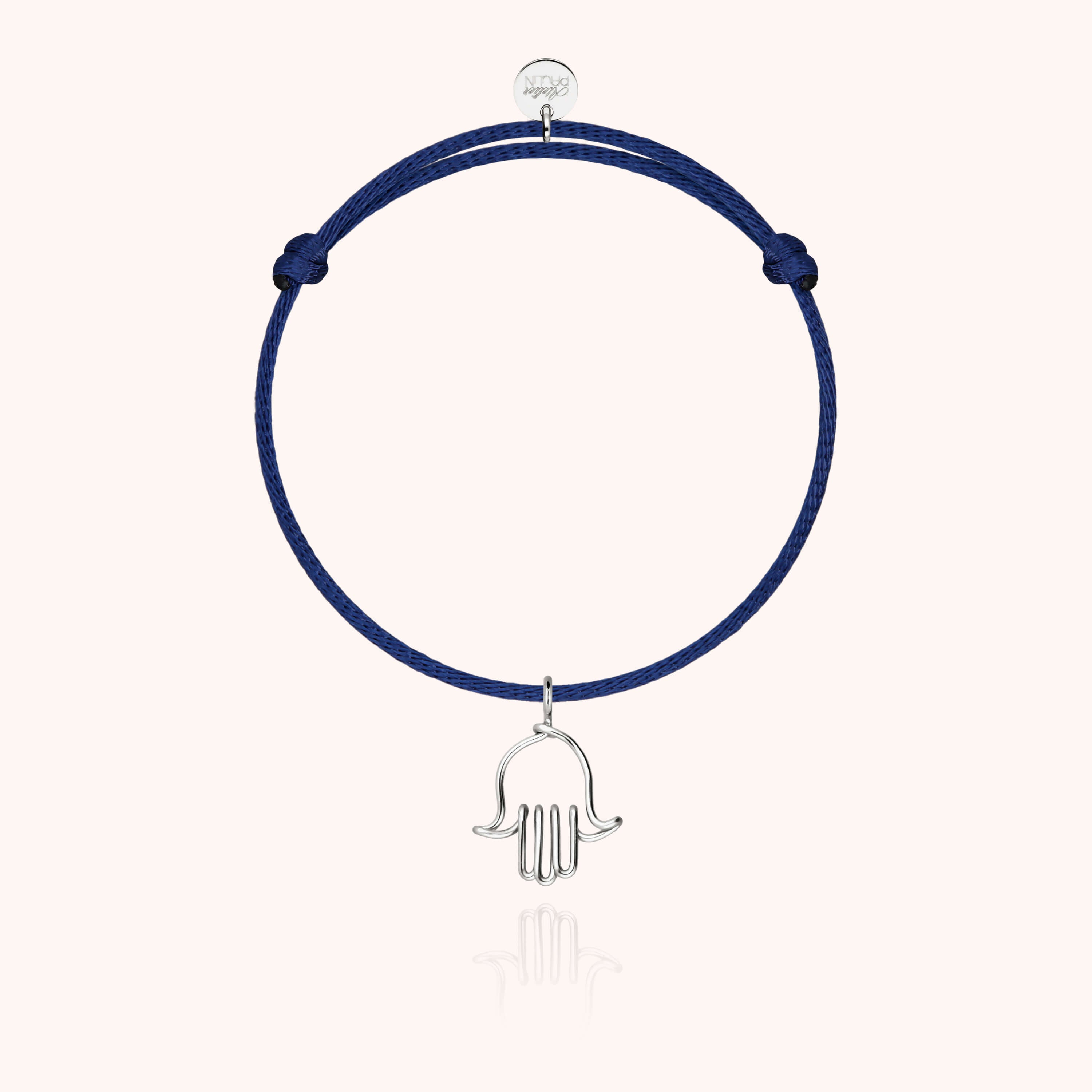 Bracelet Cordon Charms Symbolic Main de Fatma - argent