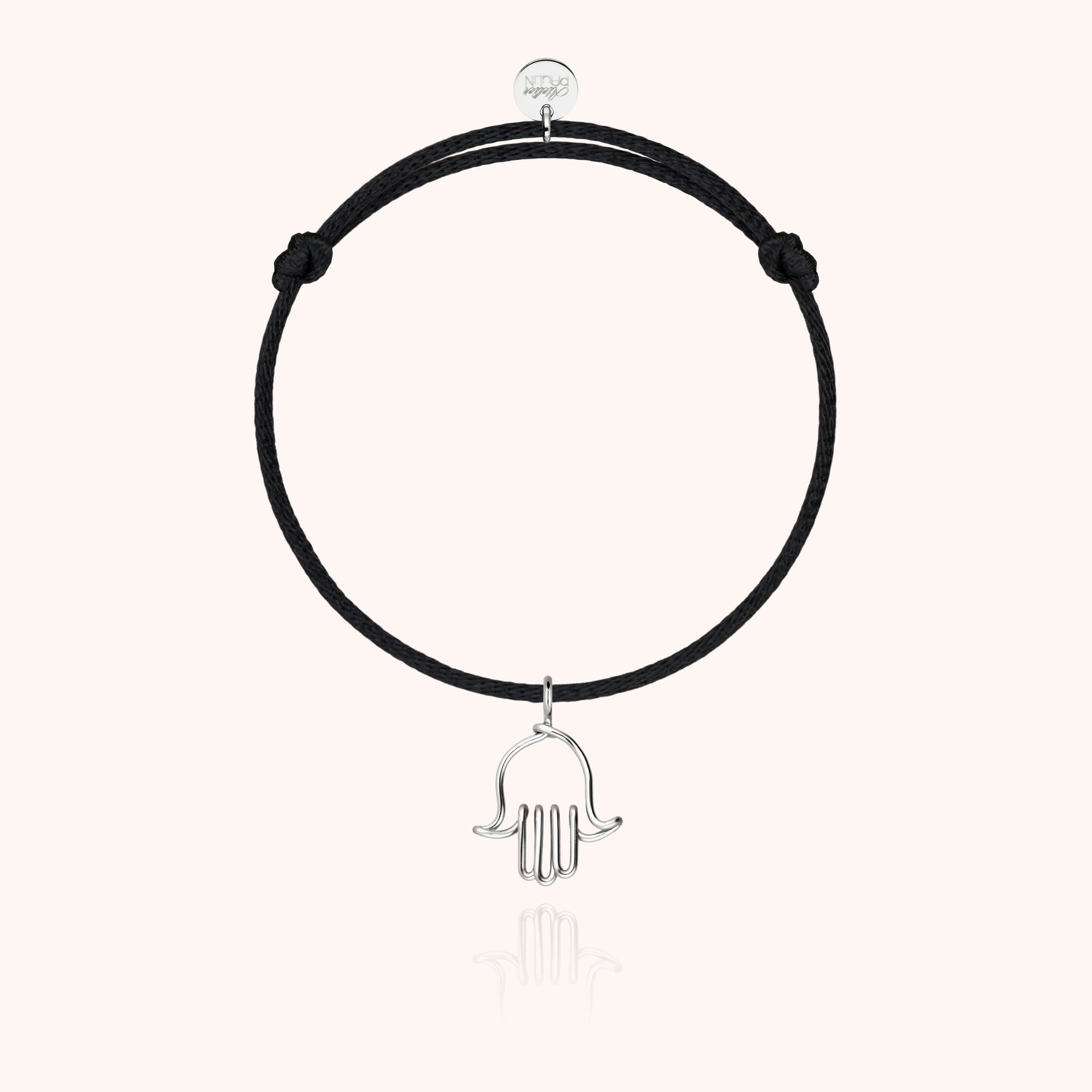 Bracelet Cordon Charms Symbolic Main de Fatma - argent