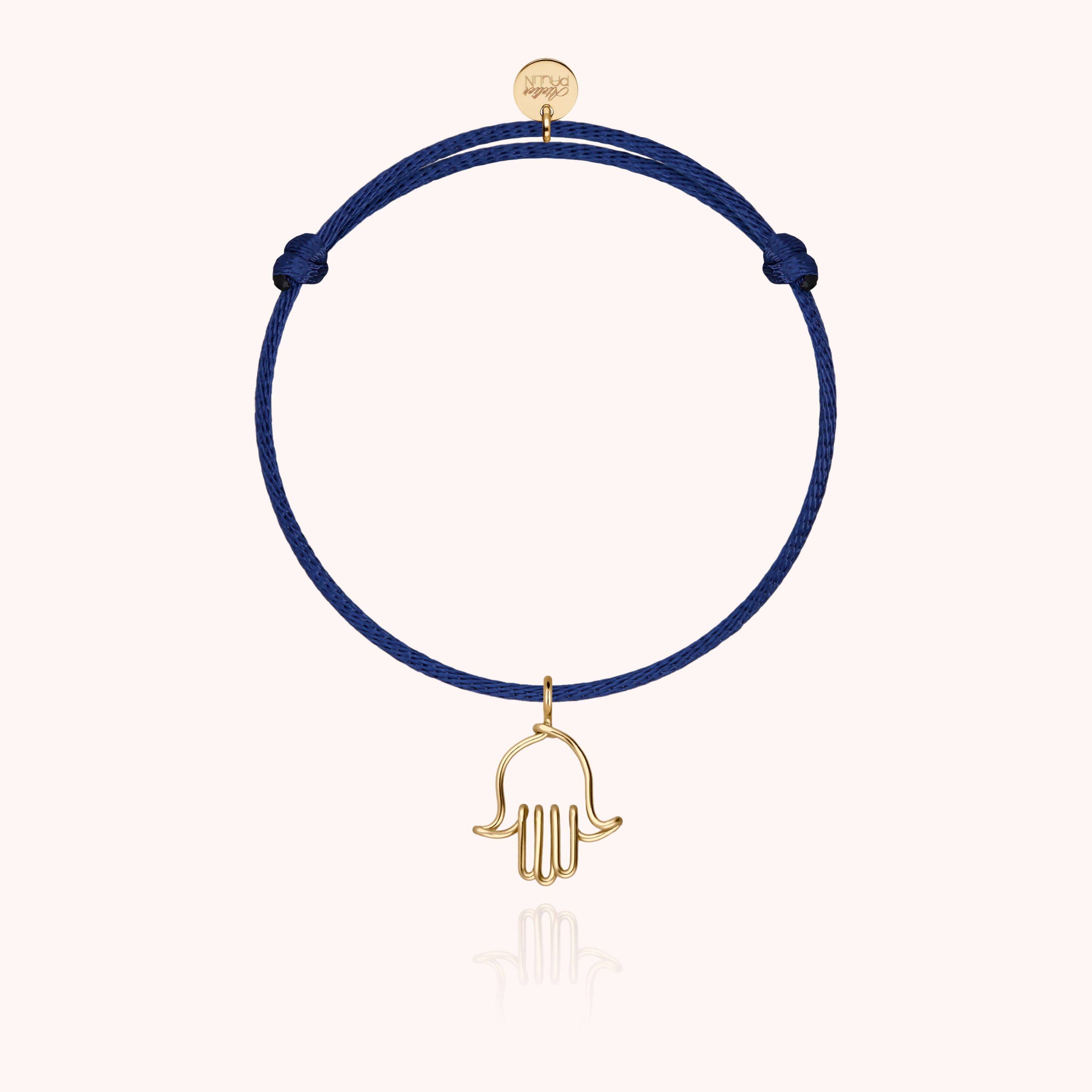 Bracelet Cordon Charms Symbolic Main de Fatma - or jaune 750/1000