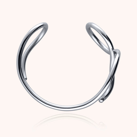 alternate image of V Outline Cuff Bracelet - silver