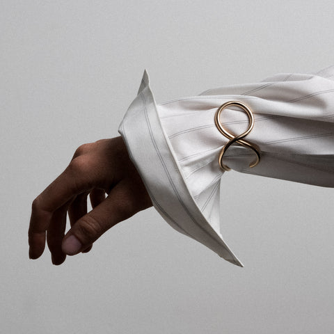 alternate image of V Outline Cuff Bracelet - 14k yellow gold filled