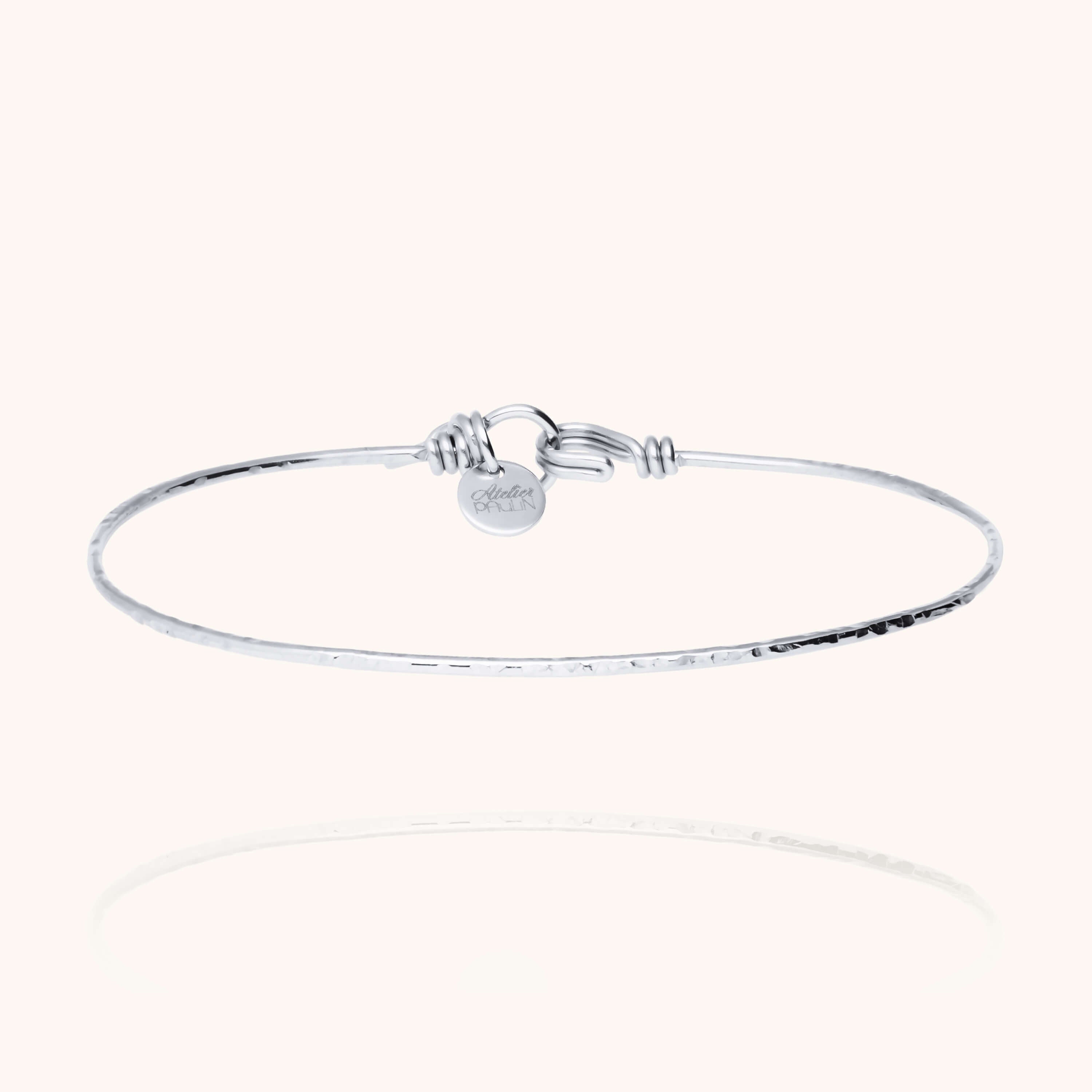 Bracelet Nude Martelé en argent sterling 925 — bijou fait main Atelier Paulin
