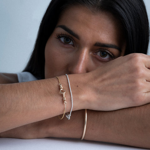 alternate image of Attache moi Rope Chain Bracelet - 14k yellow gold filled