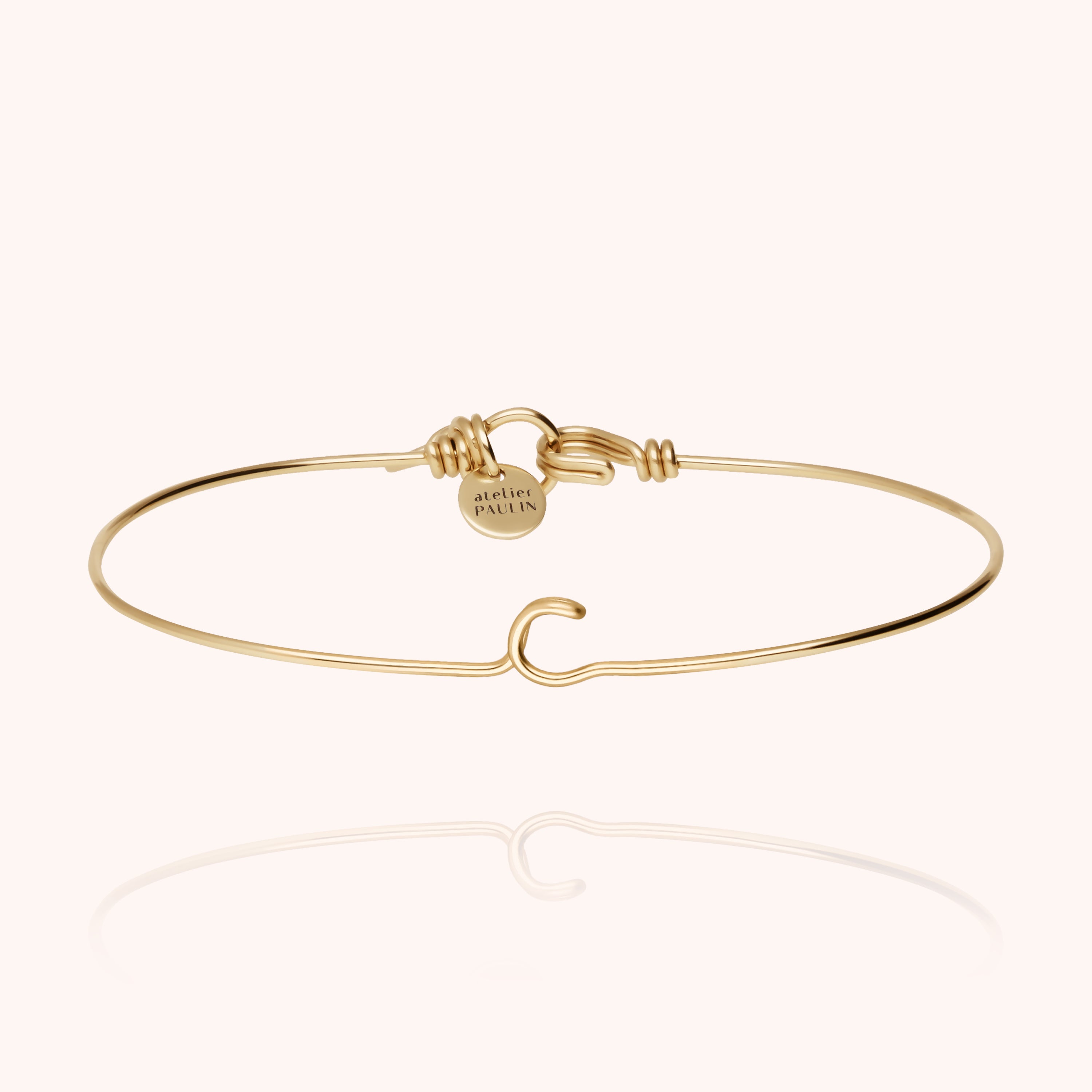 Original Initiale Bangle Bracelet - 14k yellow gold filled
