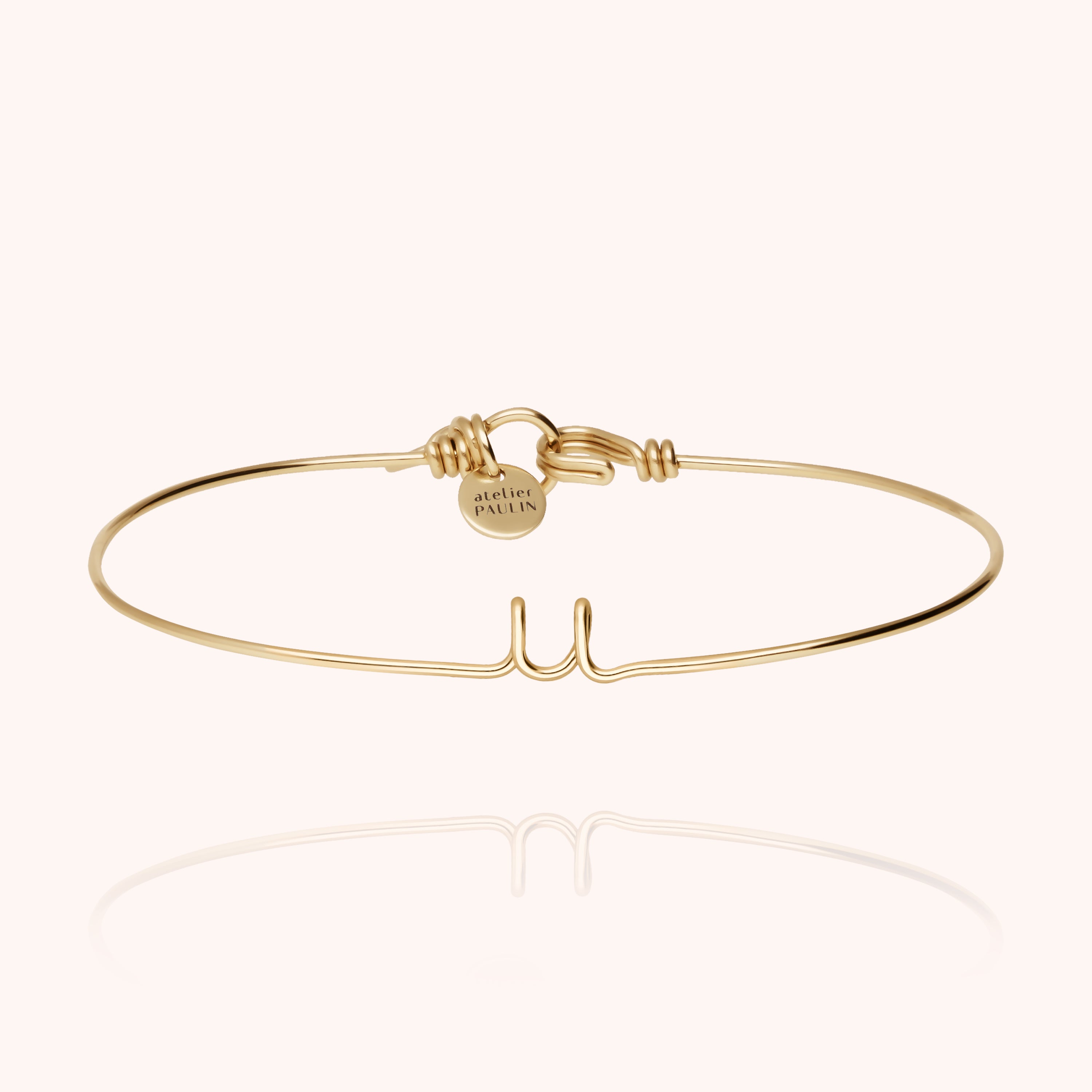 Original Initiale Bangle Bracelet - 14k yellow gold filled