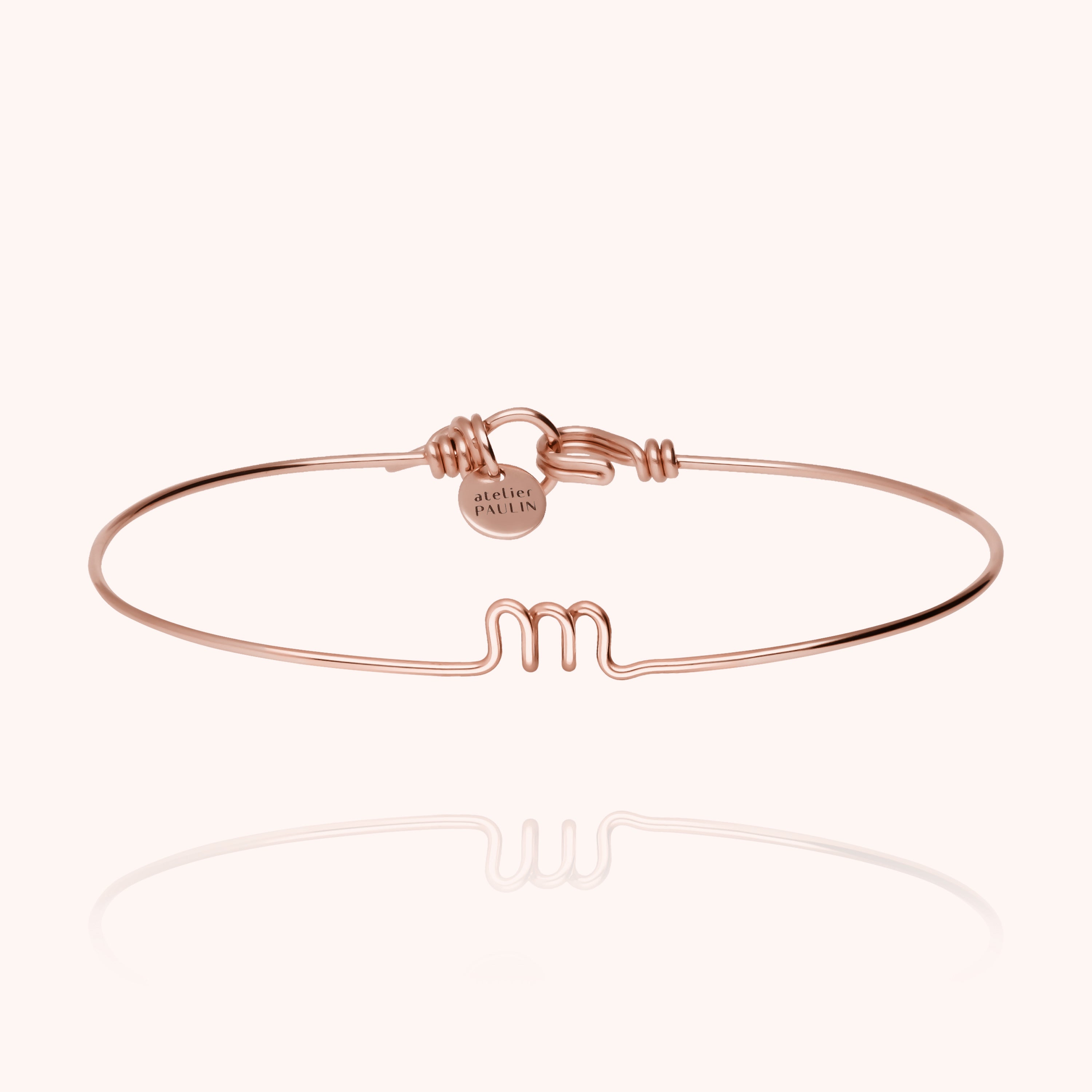 Bracelet Jonc Original Initiale — cadeau de luxe fait main Paris