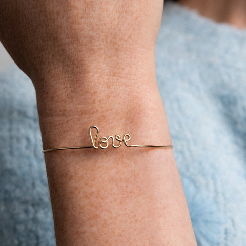 alternate image of Original Personalized Bracelet Love - 14k yellow gold filled