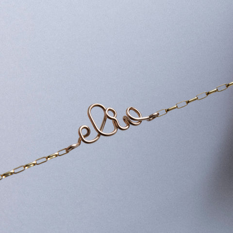 alternate image of Richelieu Personalized Rectangle Chain Bracelet - 14k yellow gold filled