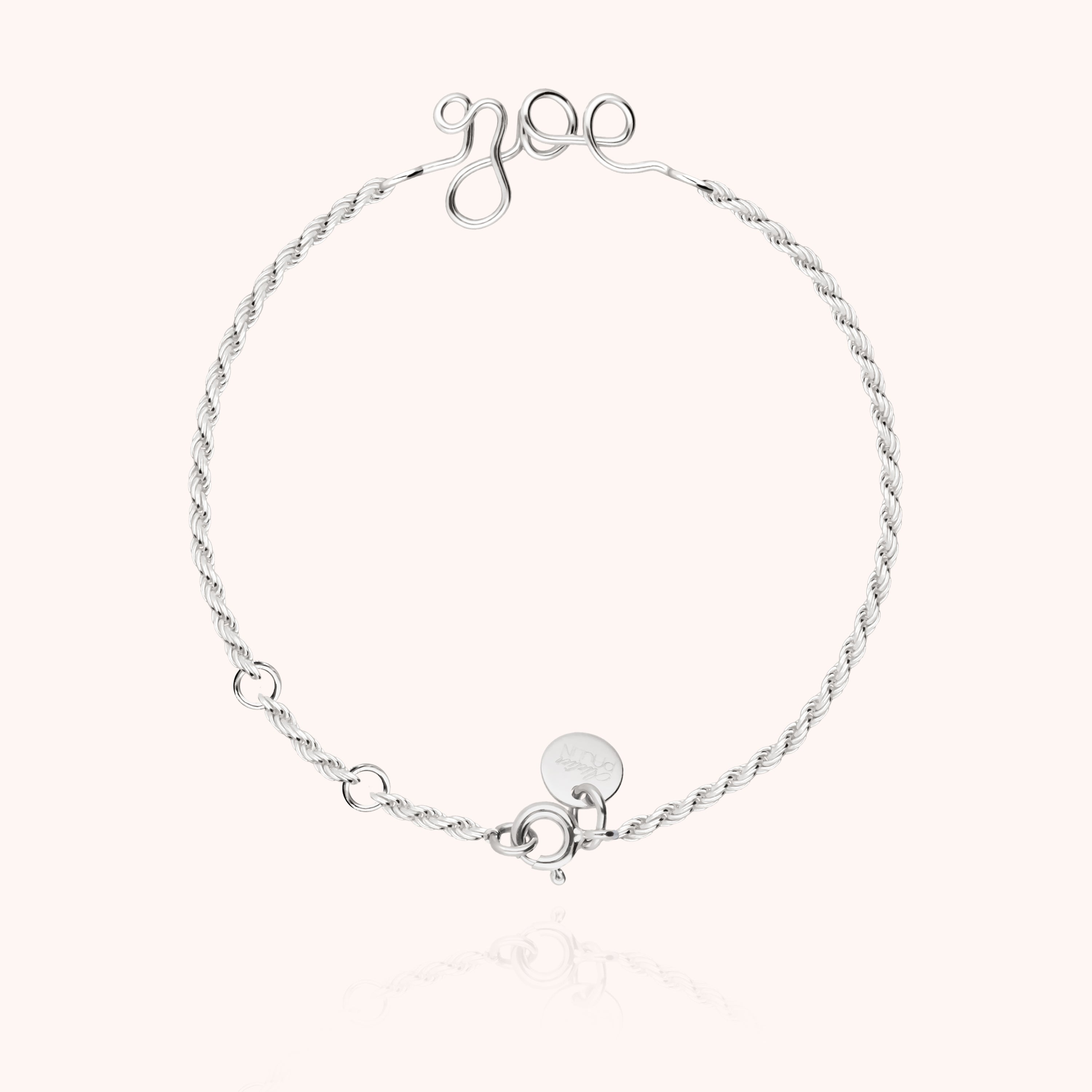 Richelieu Personalized Rope Chain Bracelet – silver