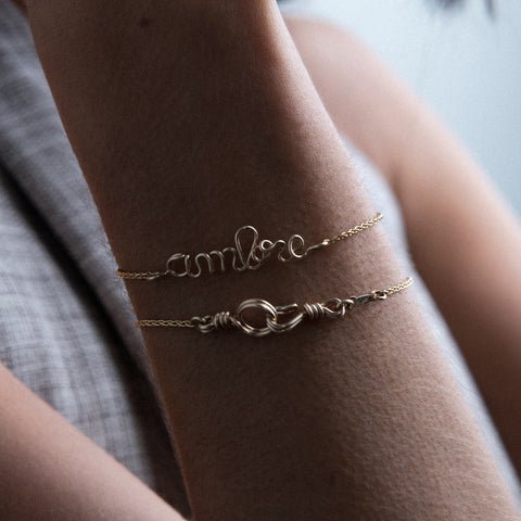 alternate image of Richelieu Personalized Rope Chain Bracelet - 14k yellow gold filled