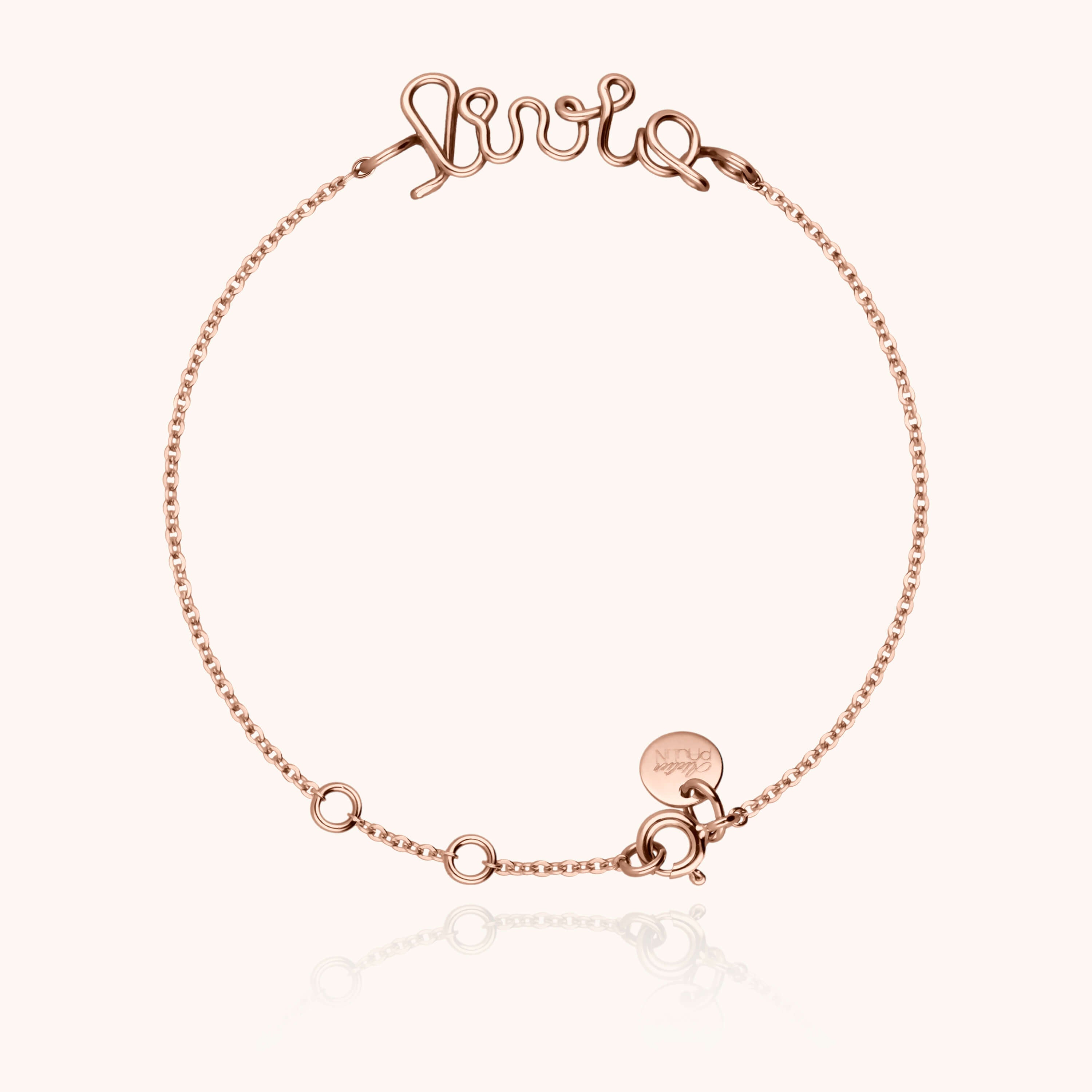 Bracelet Richelieu Personnalisé - or rose laminé