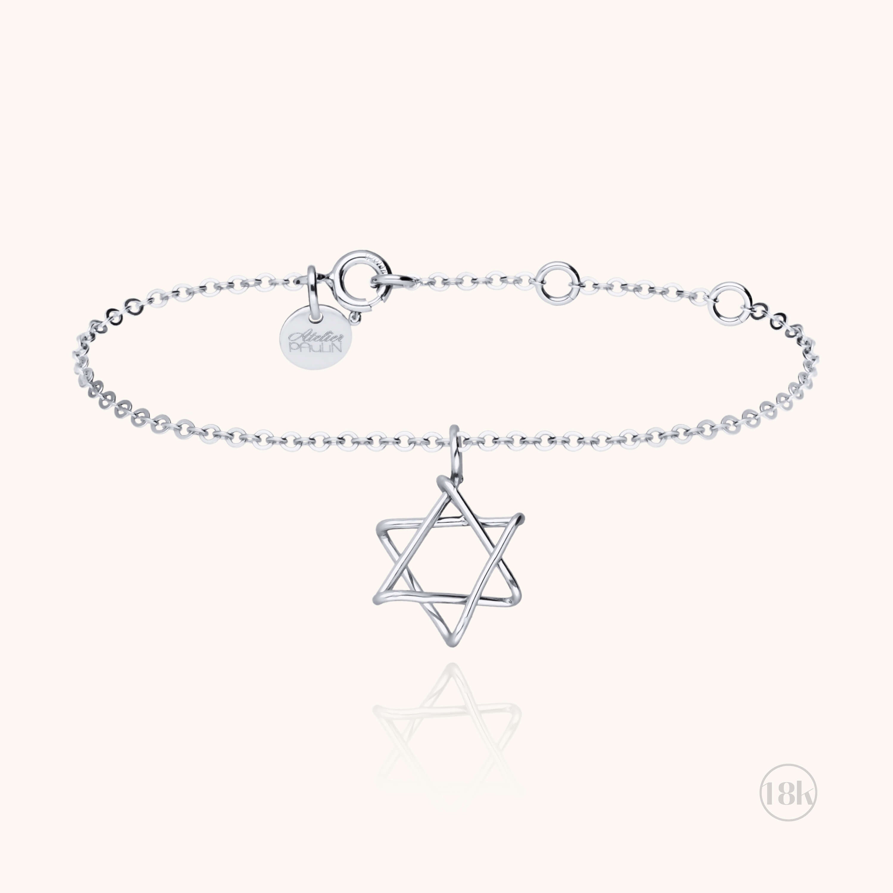 Bracelet Symbolic Charms Étoile de David - or blanc 750/1000