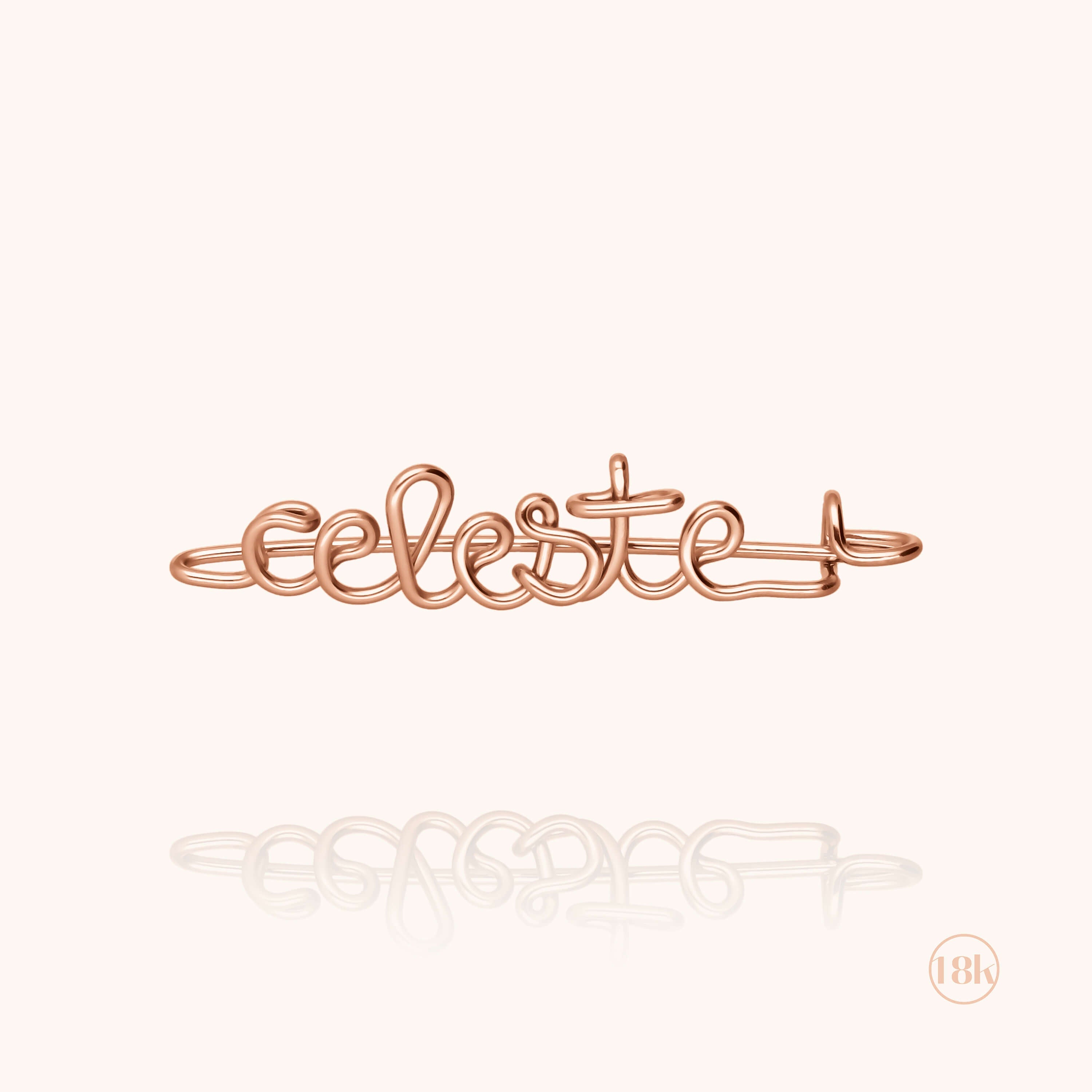 Broche Originale Personnalisée en or rose 18K — bijou fait main Atelier Paulin