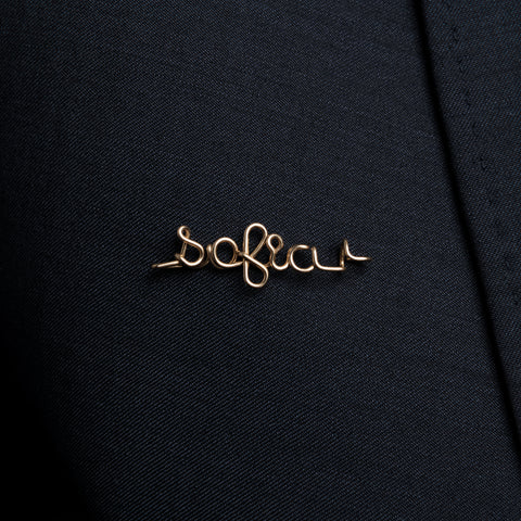 alternate image of Original Personalized Brooch - 18k yellow gold