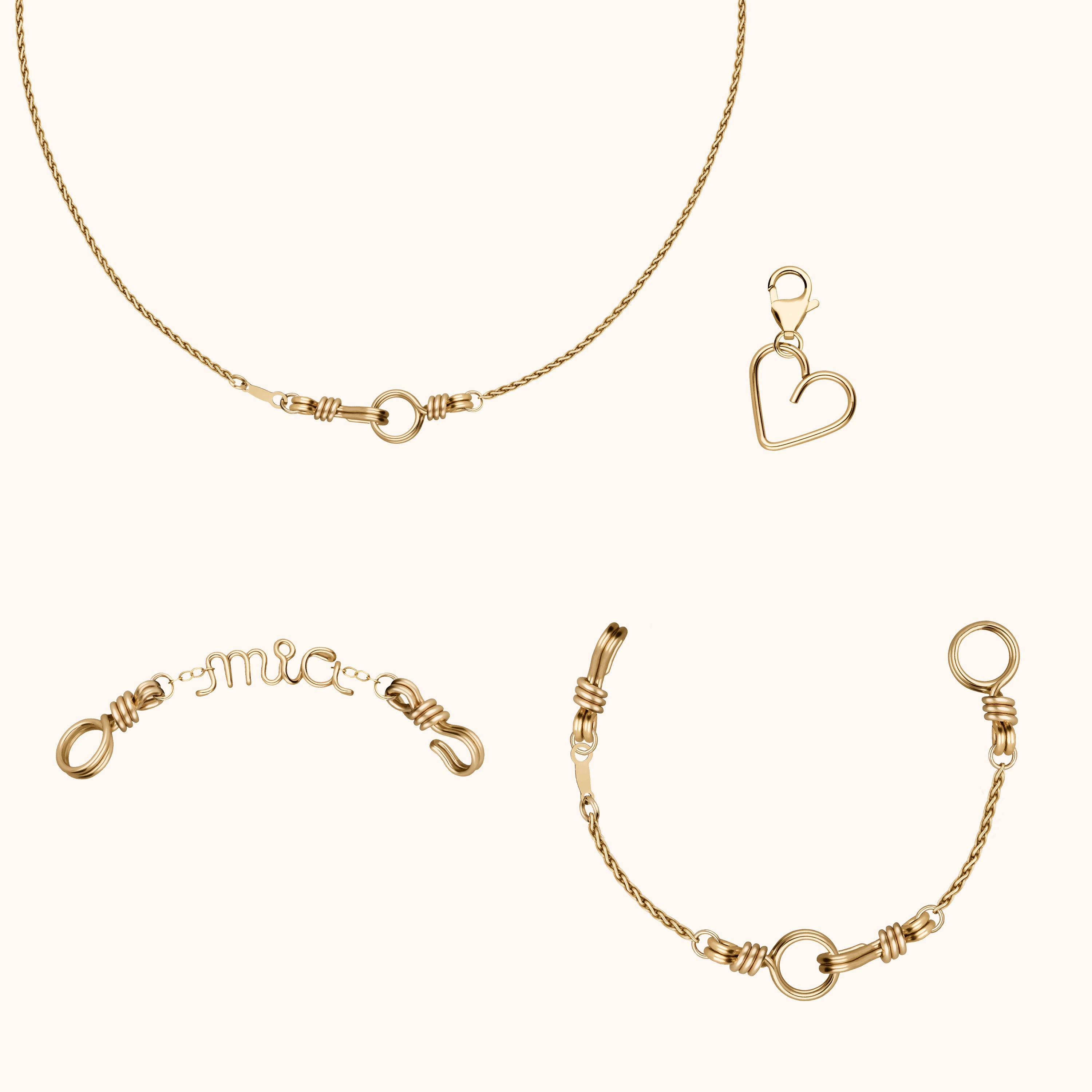 Attache moi Chain Gift Set - 14k yellow gold filled