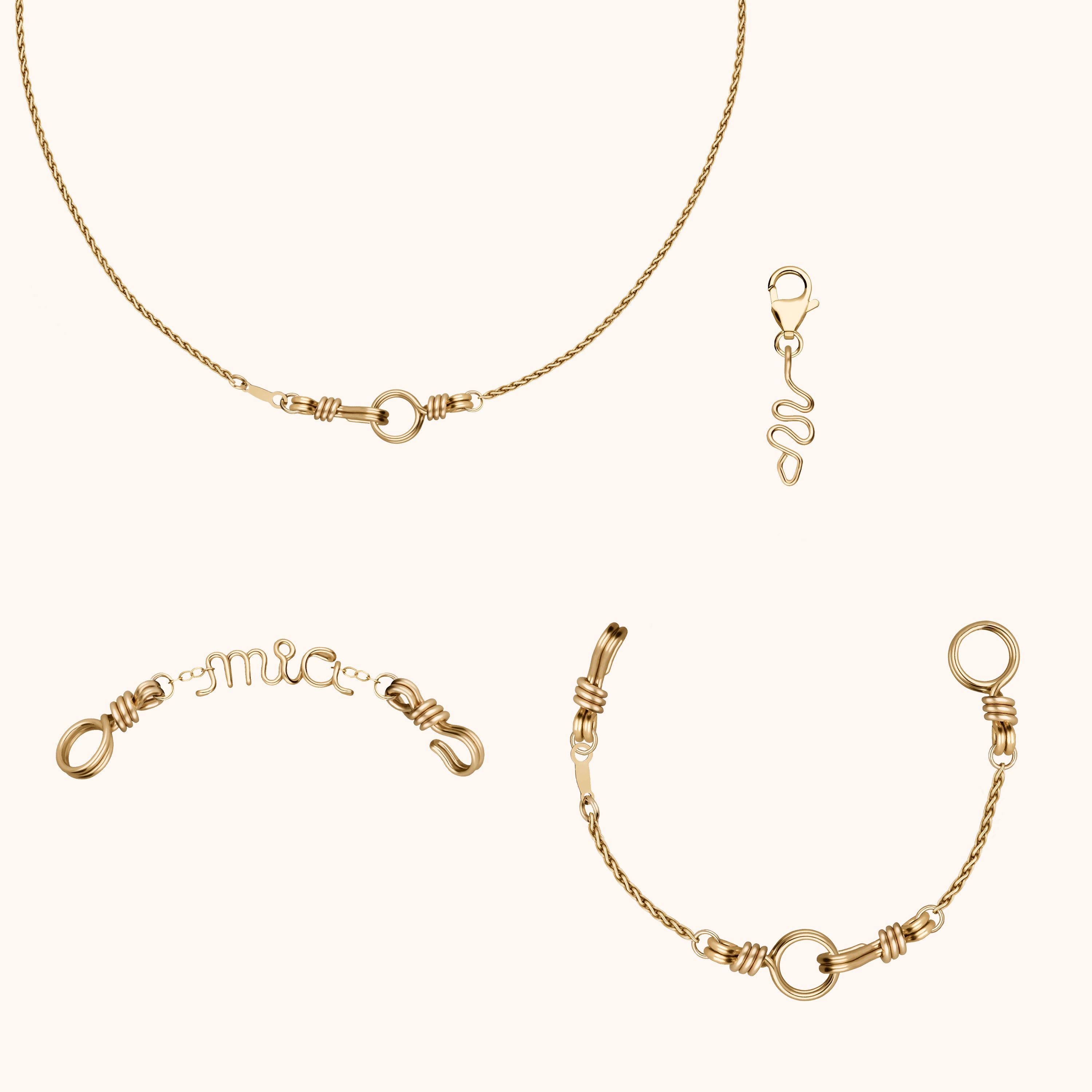 Attache moi Chain Gift Set - 14k yellow gold filled