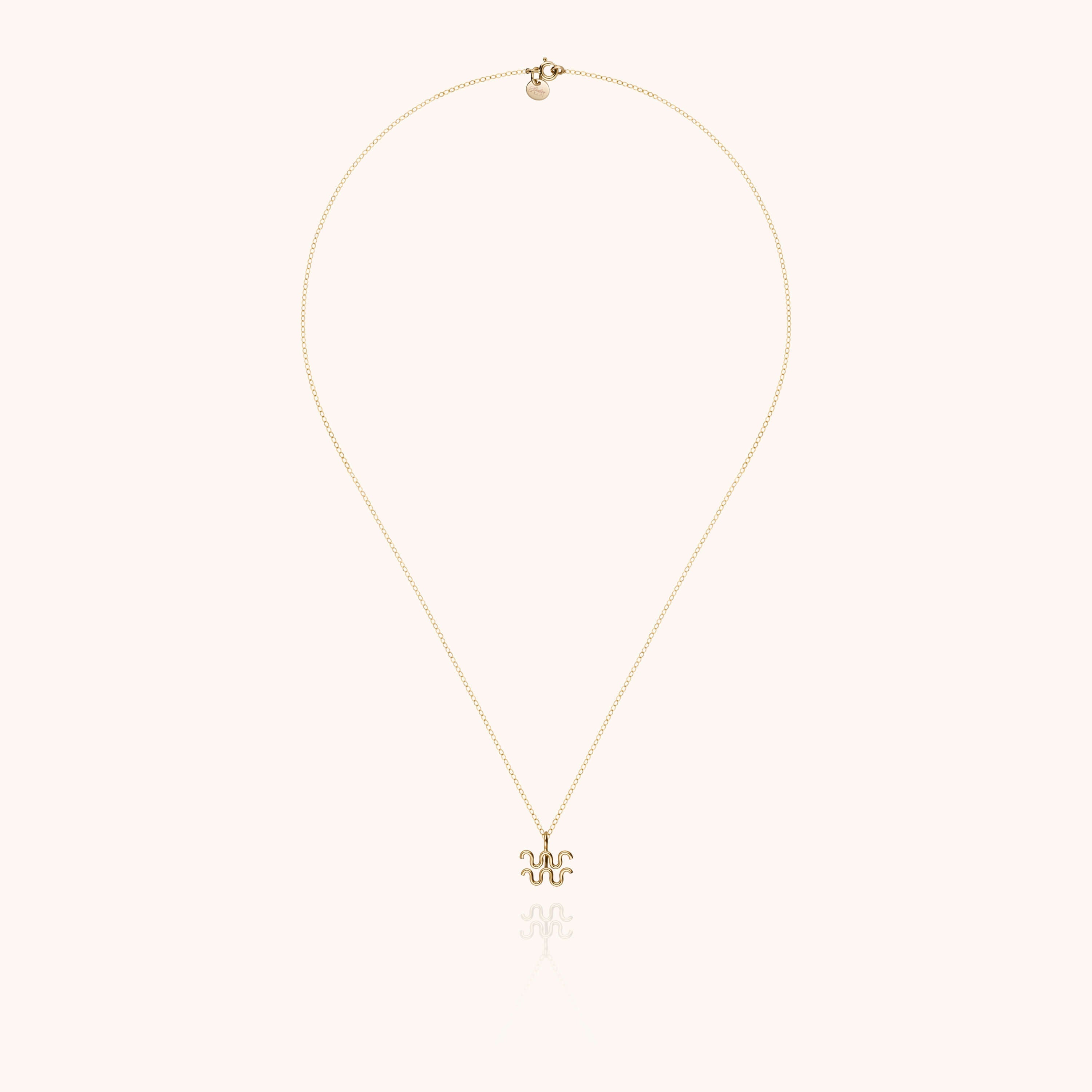 Collier Astro Verseau porté au cou — livraison soigneuse garantie